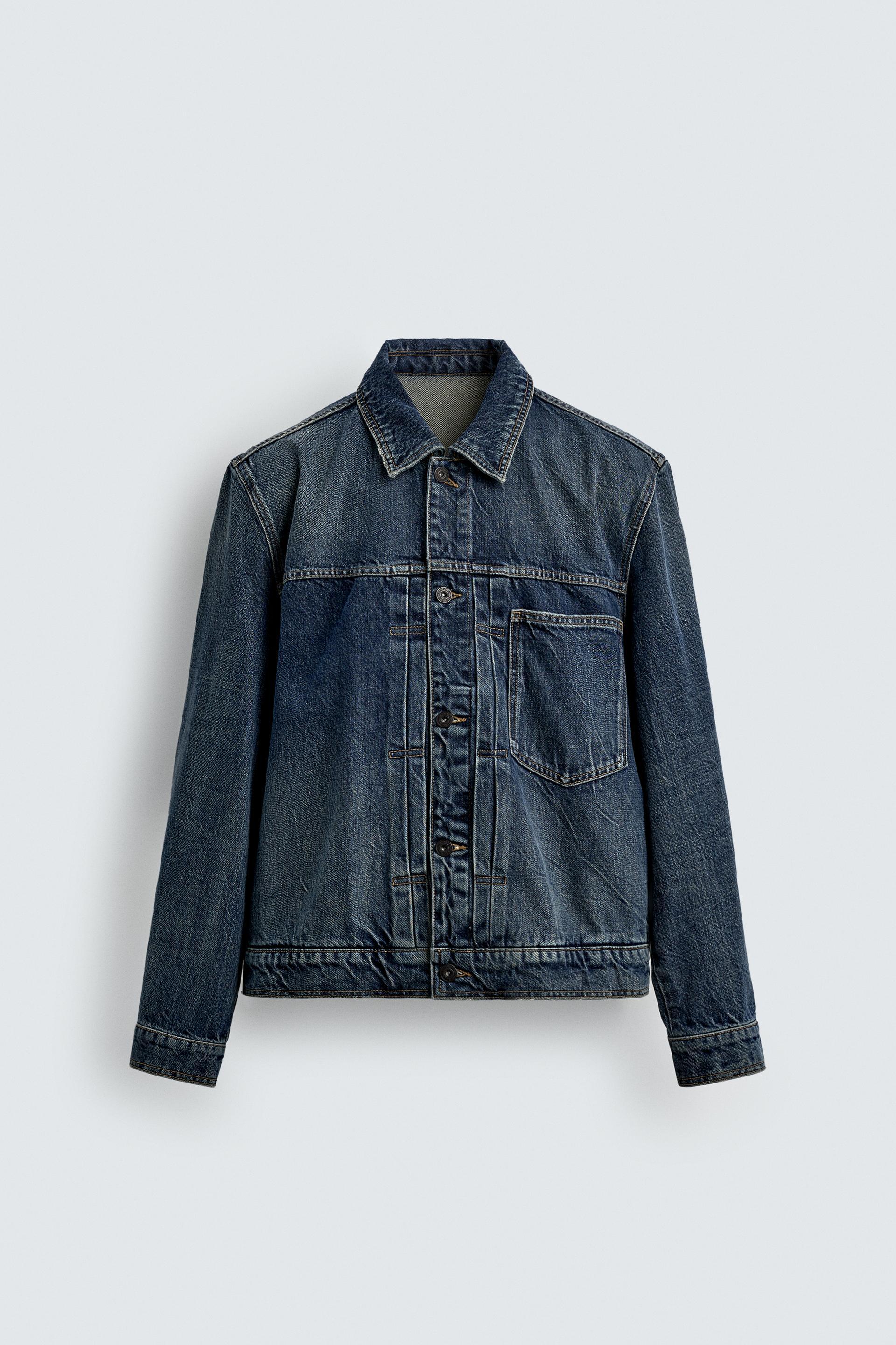 PLEATED DENIM JACKET by ZARA