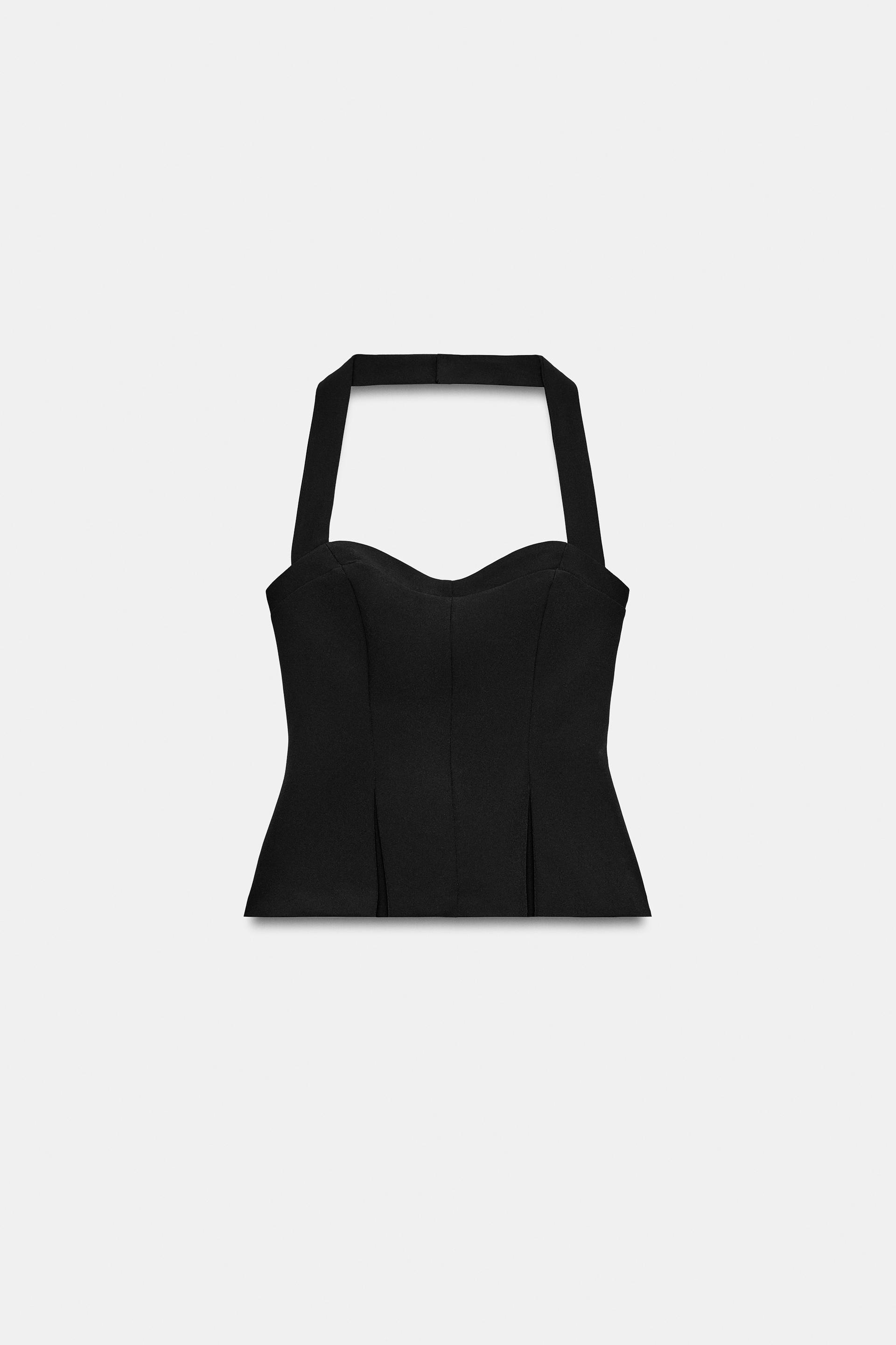 PLEATED HALTER TOP by ZARA