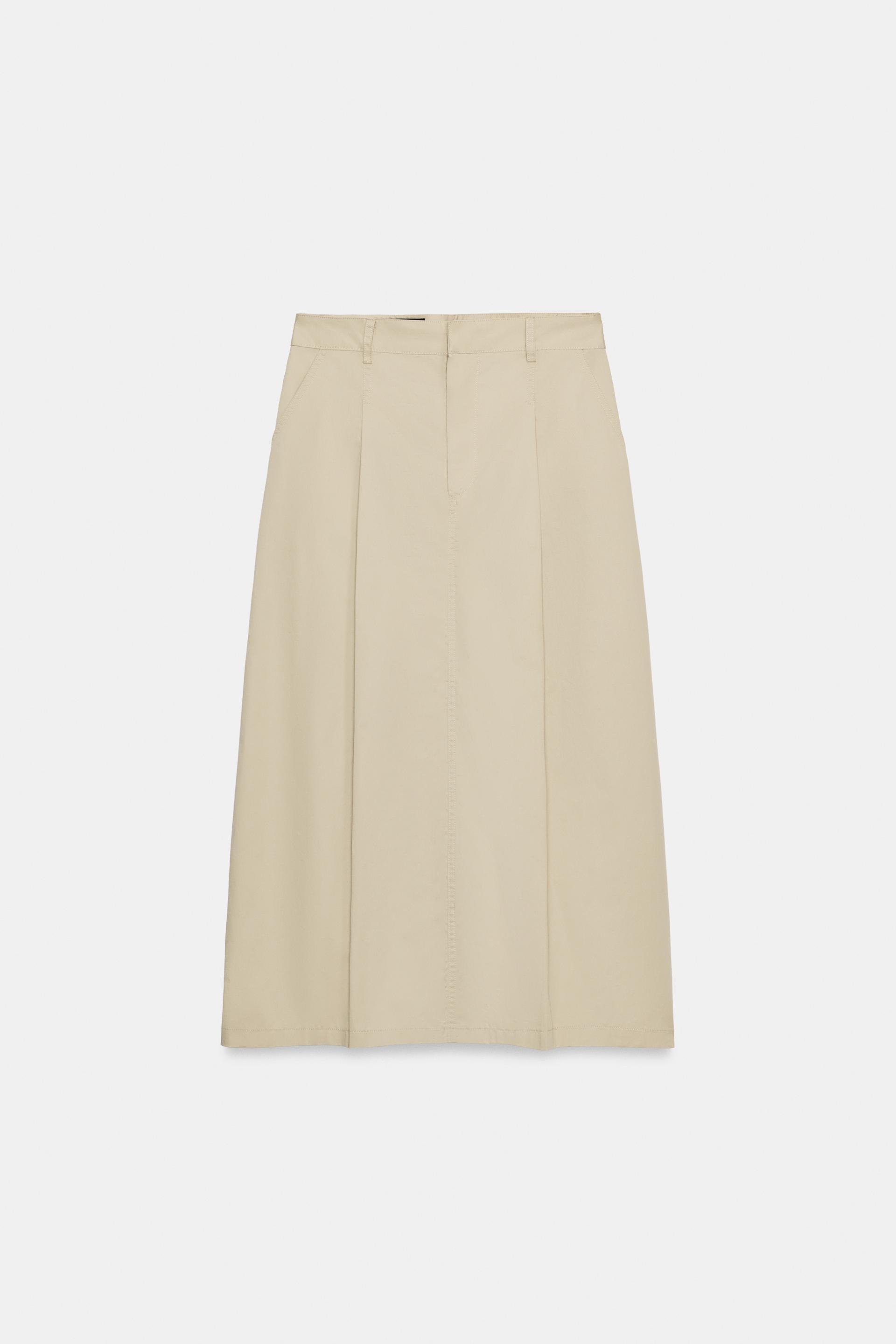 PLEATED MIDI SKIRT by ZARA
