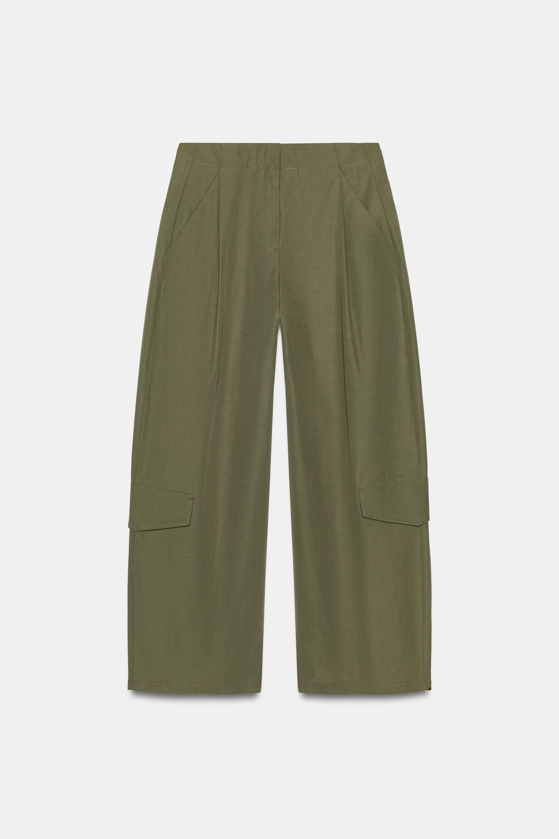 PLEATED PANTS WITH BACK BELT LOOP by ZARA