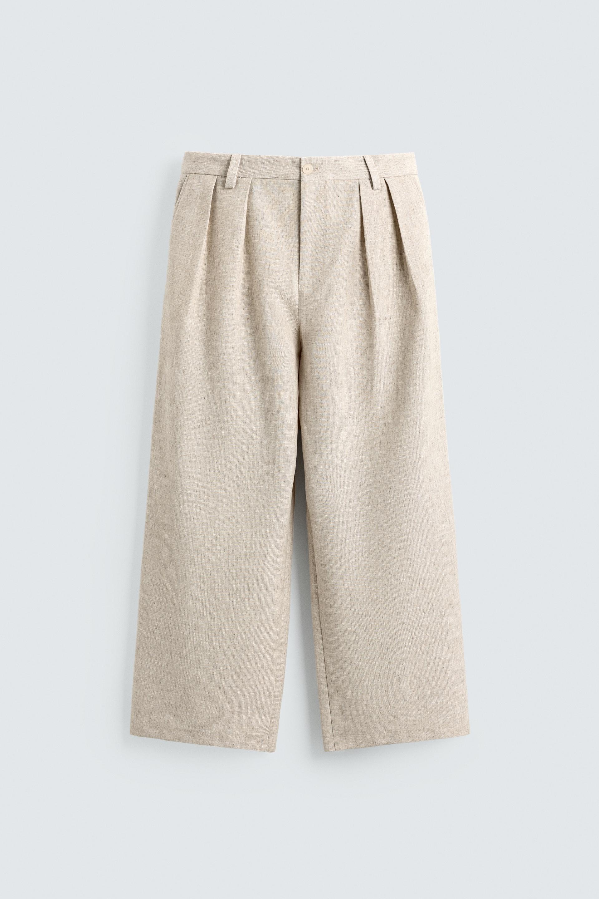 PLEATED RELAXED FIT PANTS by ZARA