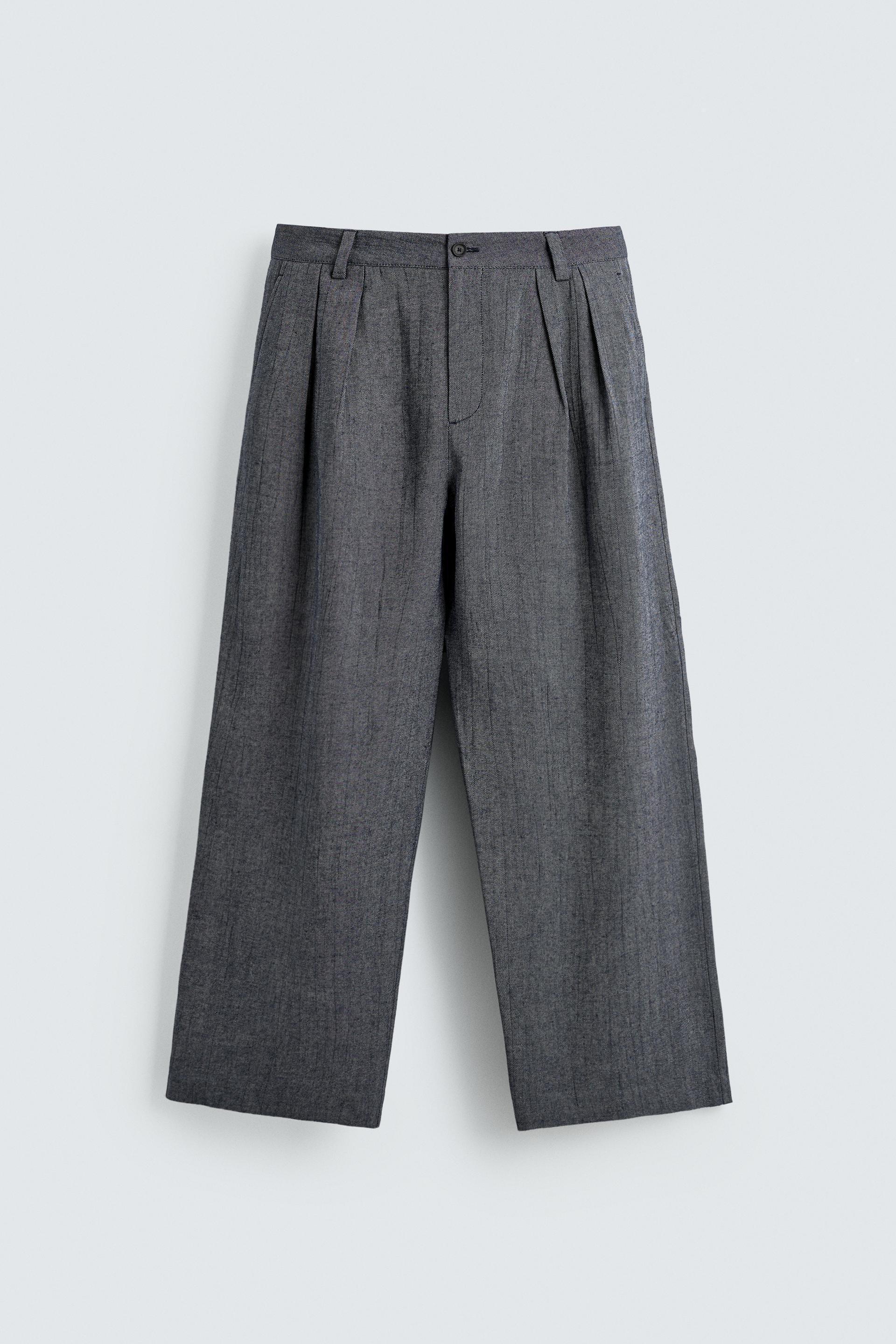 PLEATED RELAXED FIT PANTS by ZARA