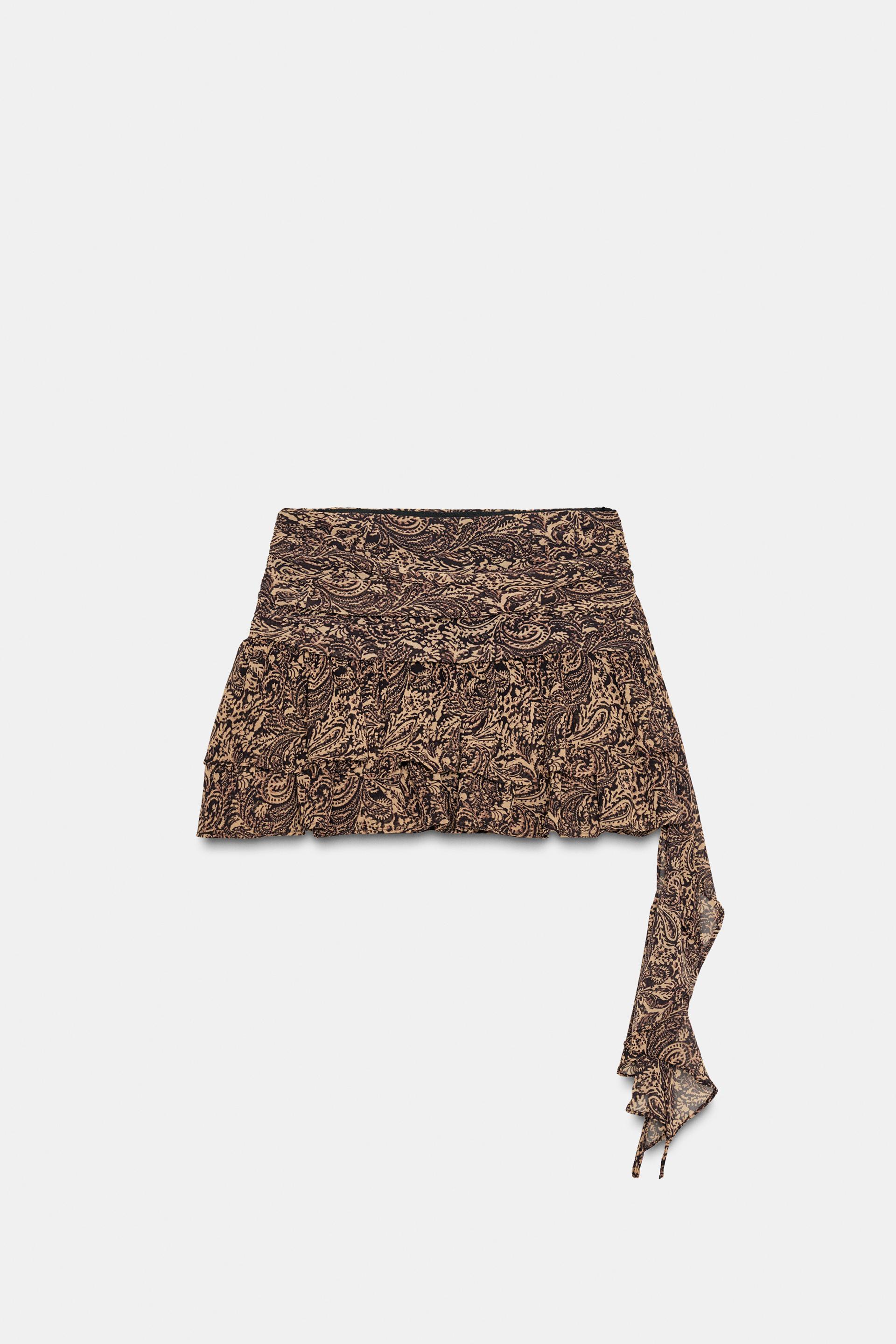 PLEATED RUFFLE SKORT by undefined