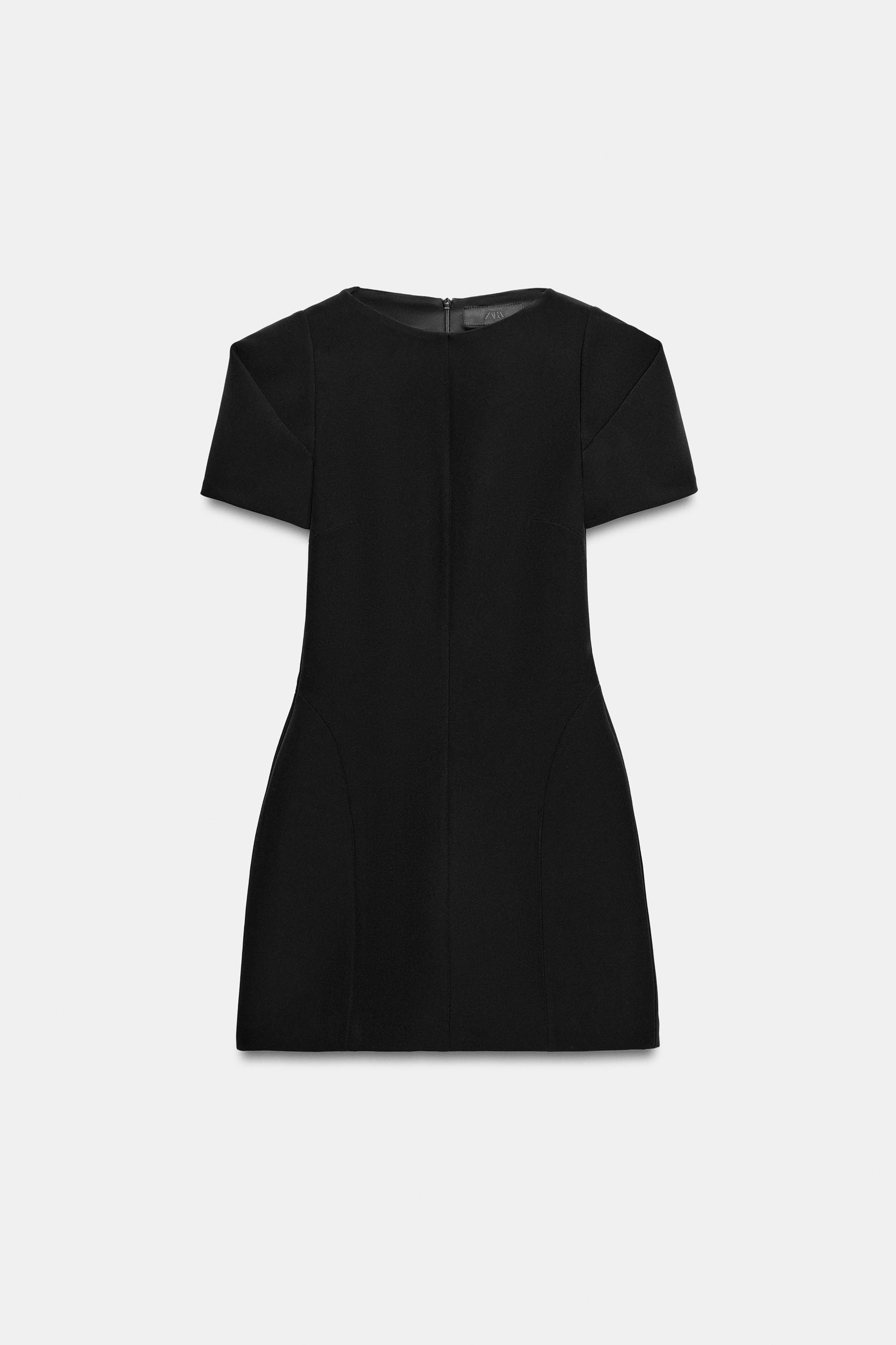 PLEATED SLEEVE MINI DRESS by ZARA
