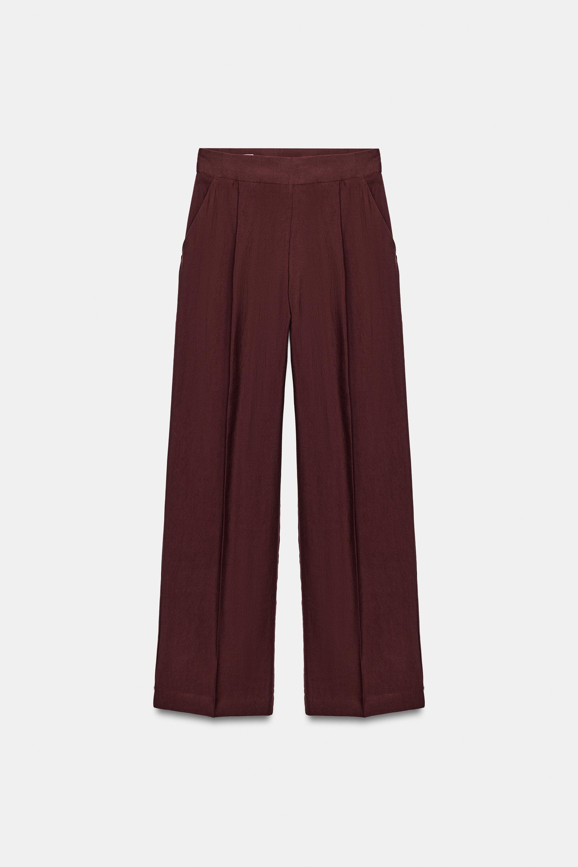 PLEATED STRAIGHT-LEG TROUSERS by ZARA