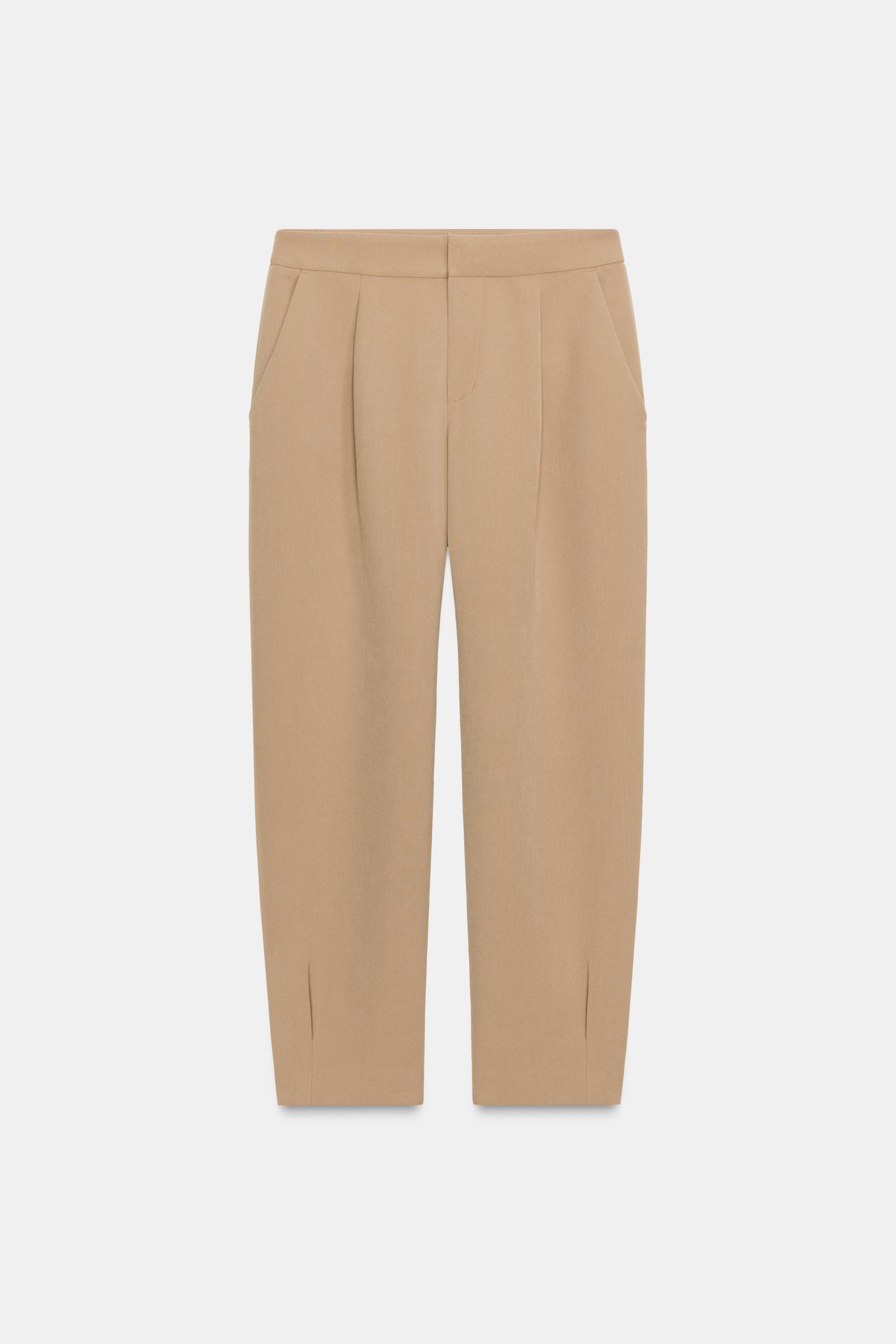 PLEATED TAPERED PANTS by ZARA