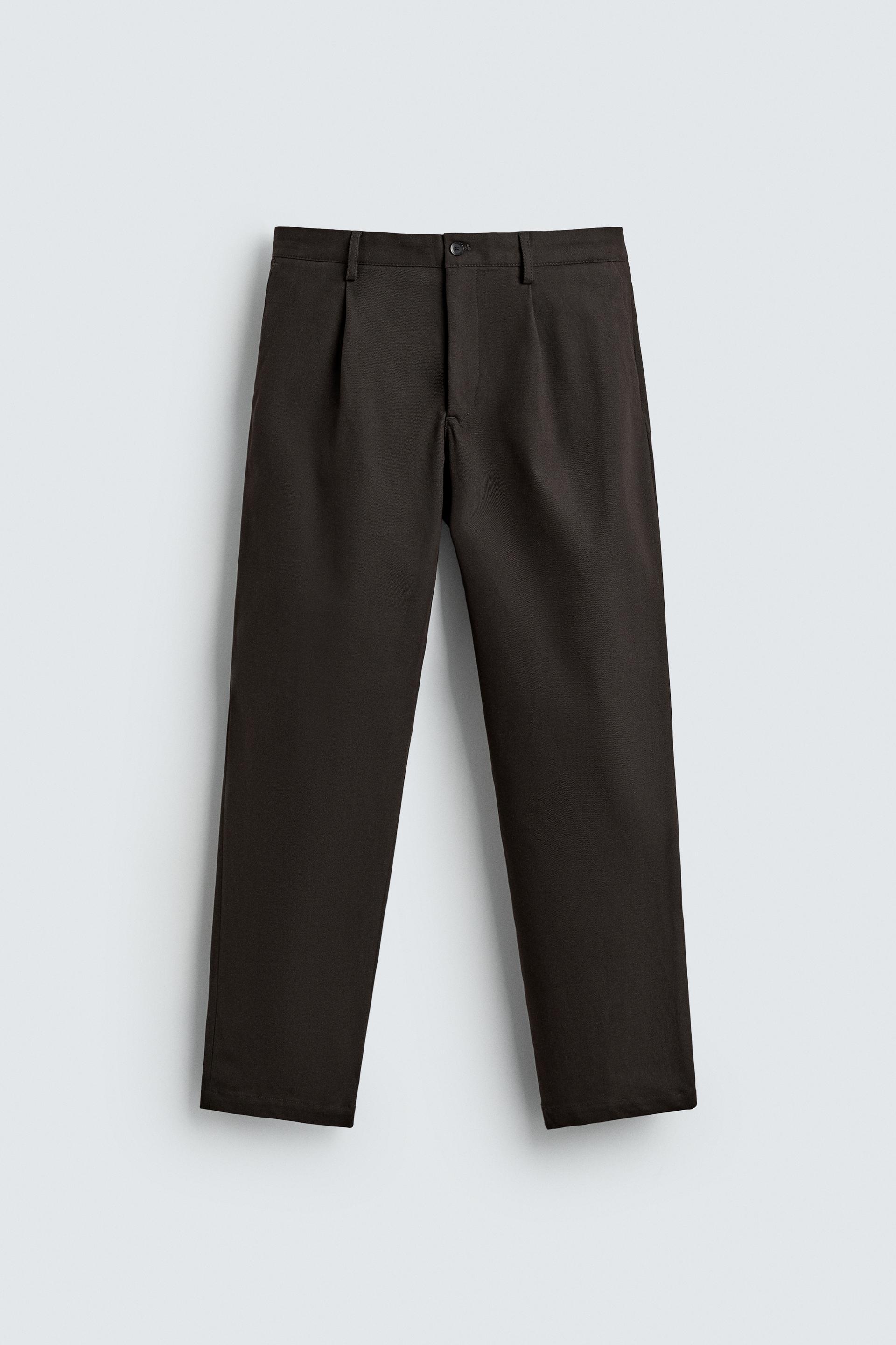 PLEATED TEXTURED PANTS by ZARA
