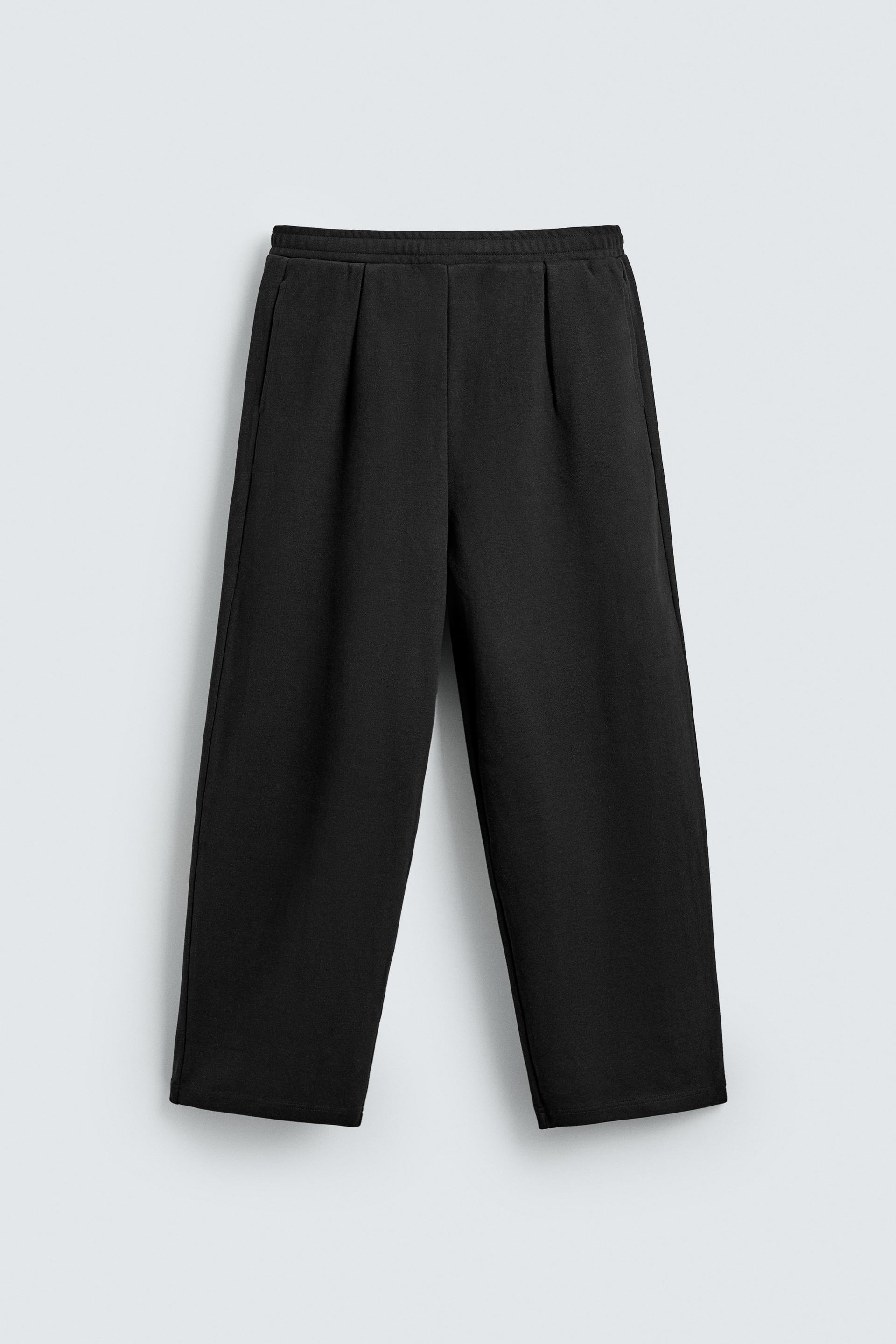 PLEATED WIDE FIT JOGGER PANTS by ZARA
