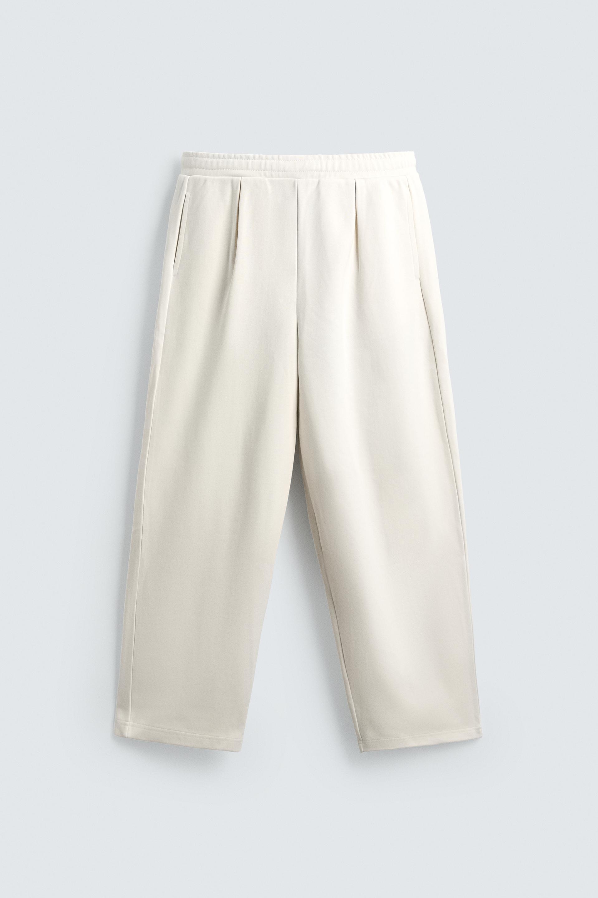 PLEATED WIDE FIT JOGGER PANTS by ZARA