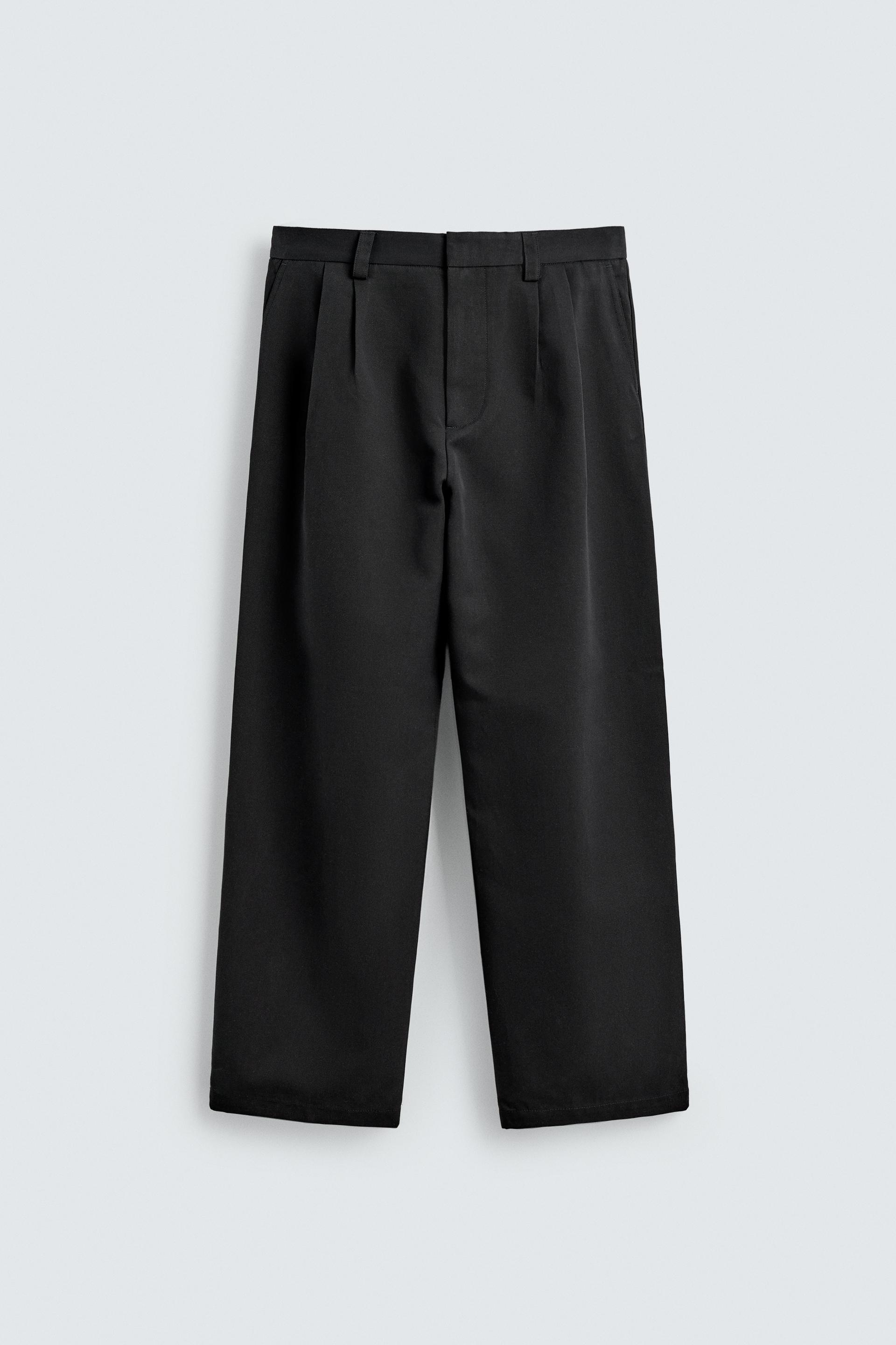 PLEATED WIDE FIT PANTS by ZARA