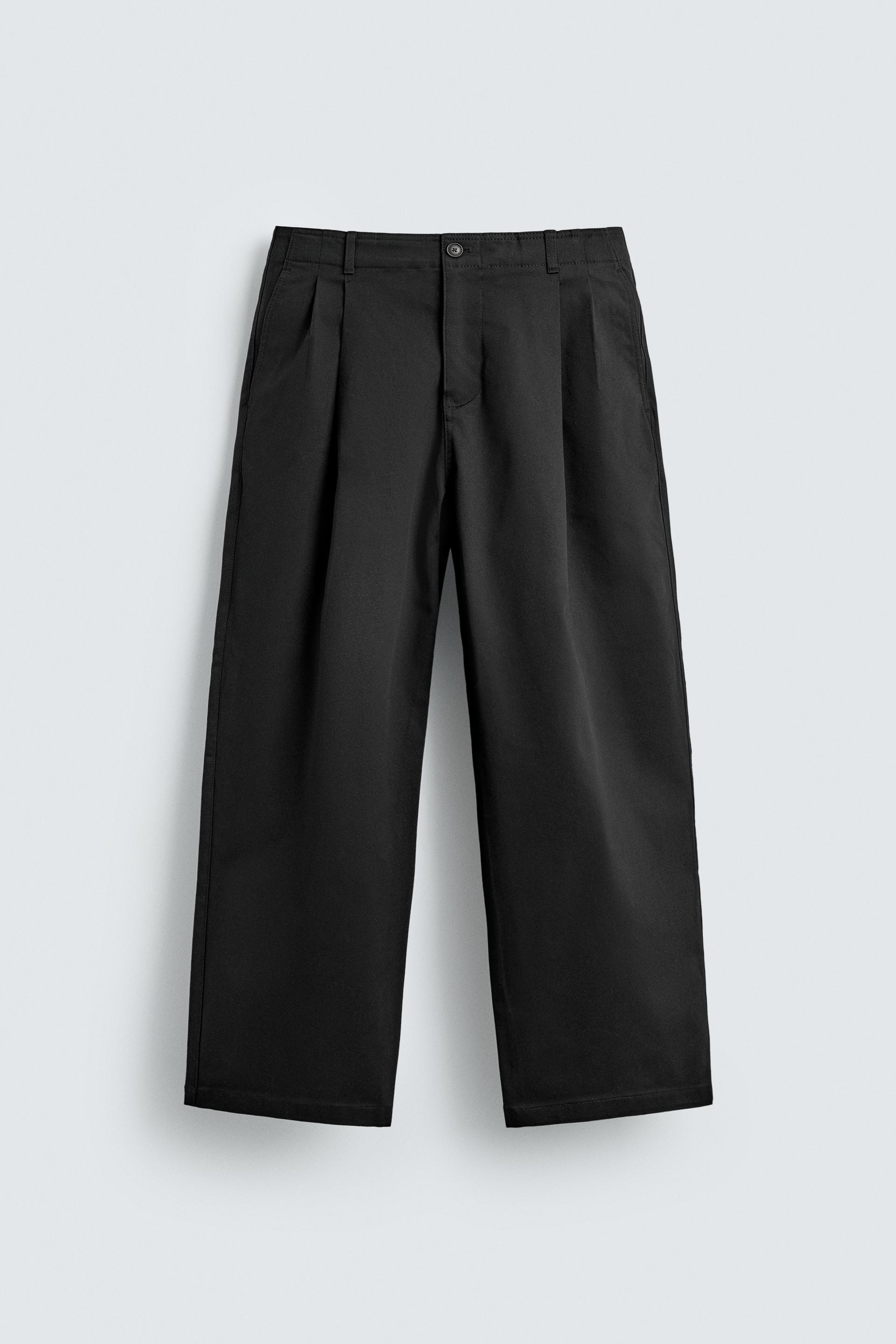 PLEATED WIDE FIT PANTS by ZARA