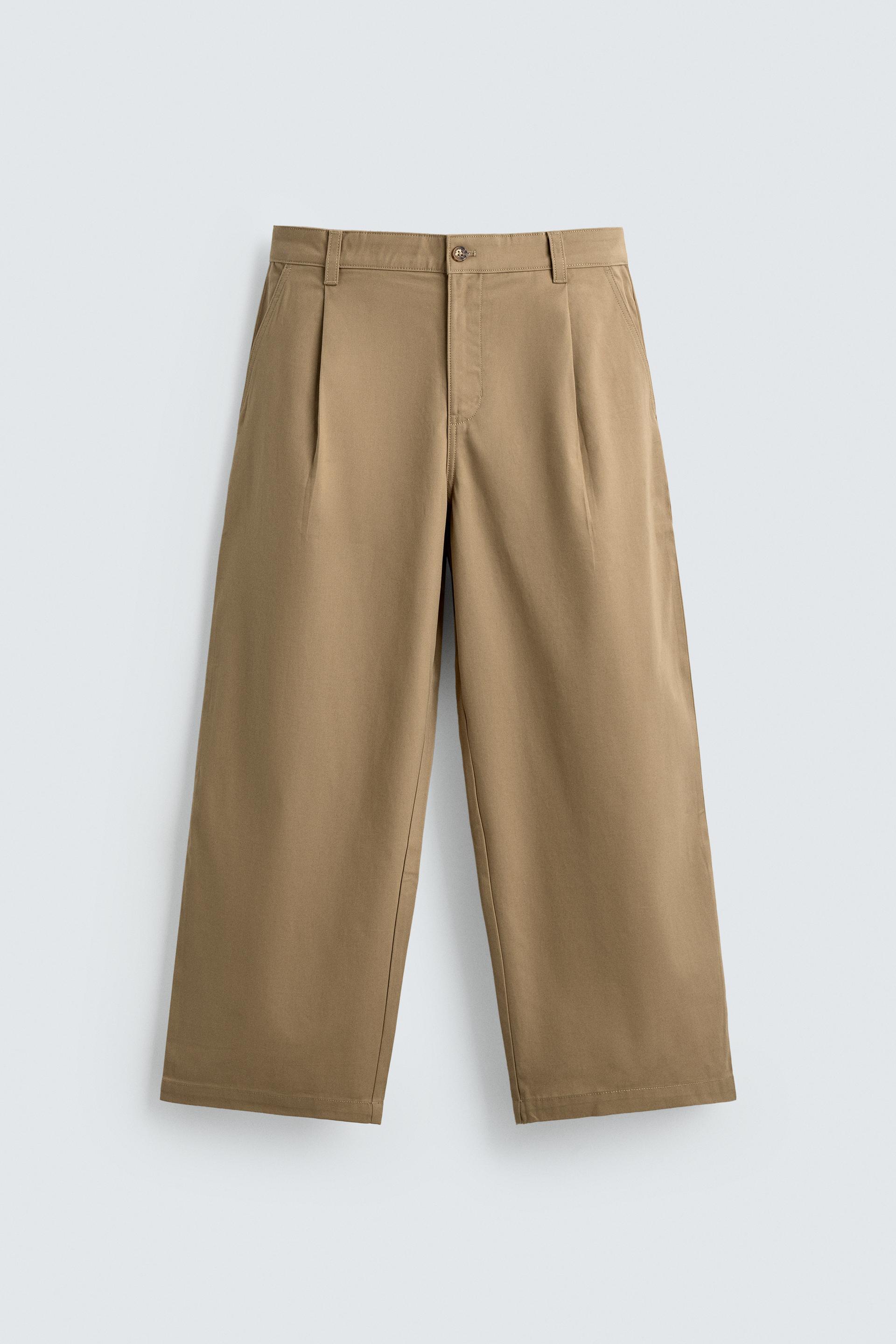 PLEATED WIDE FIT PANTS by ZARA