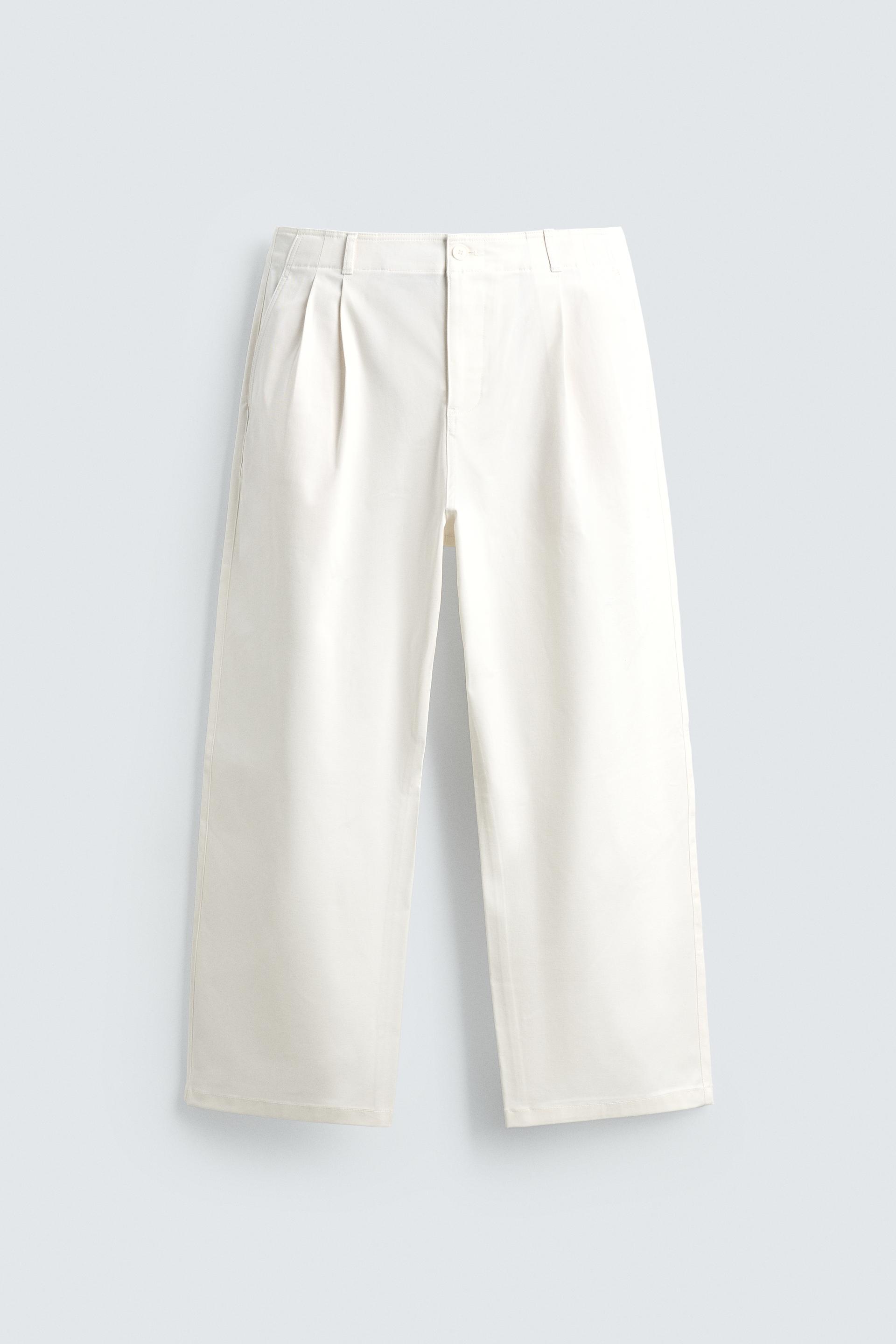 PLEATED WIDE FIT PANTS by ZARA