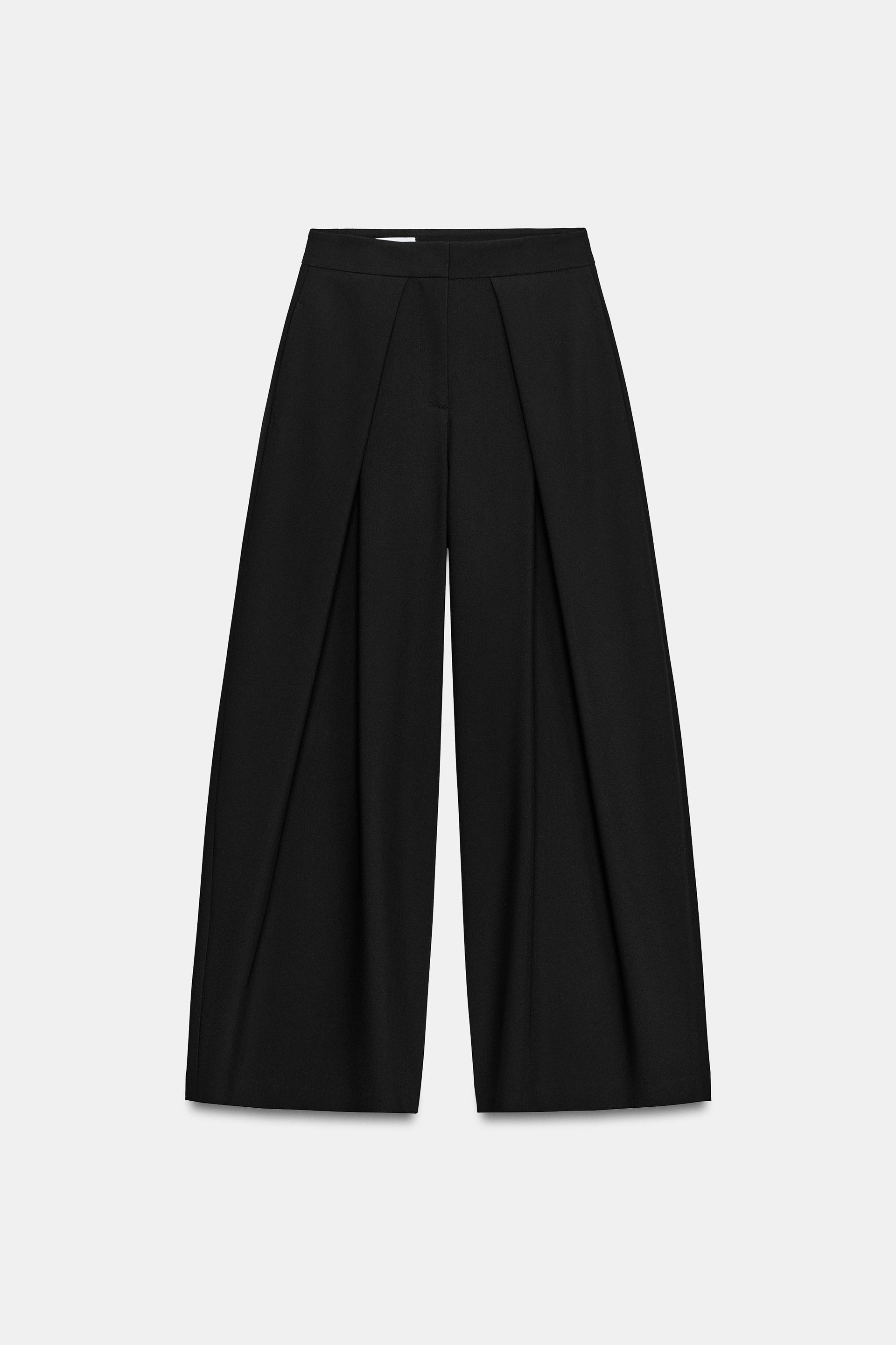 PLEATED WIDE-LEG PANTS by ZARA
