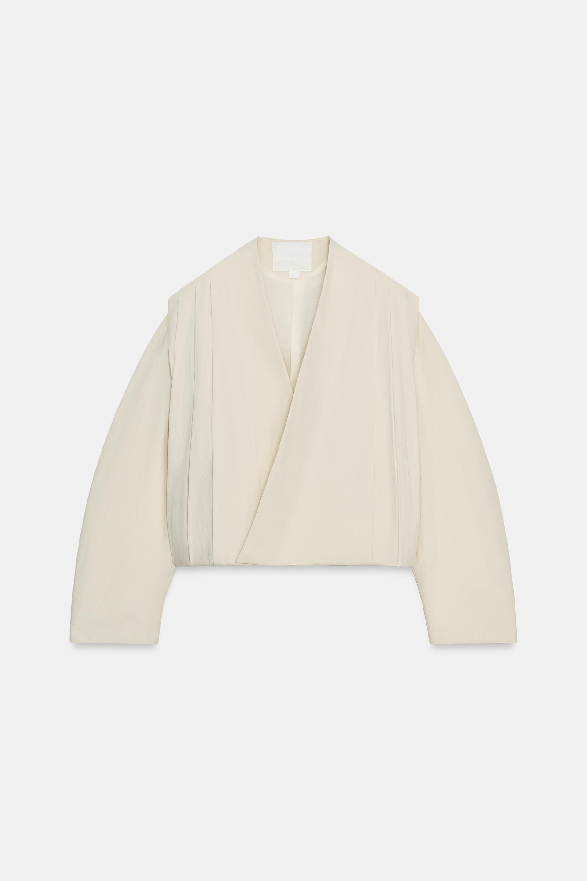 PLEATED WRAP JACKET ZW COLLECTION by ZARA