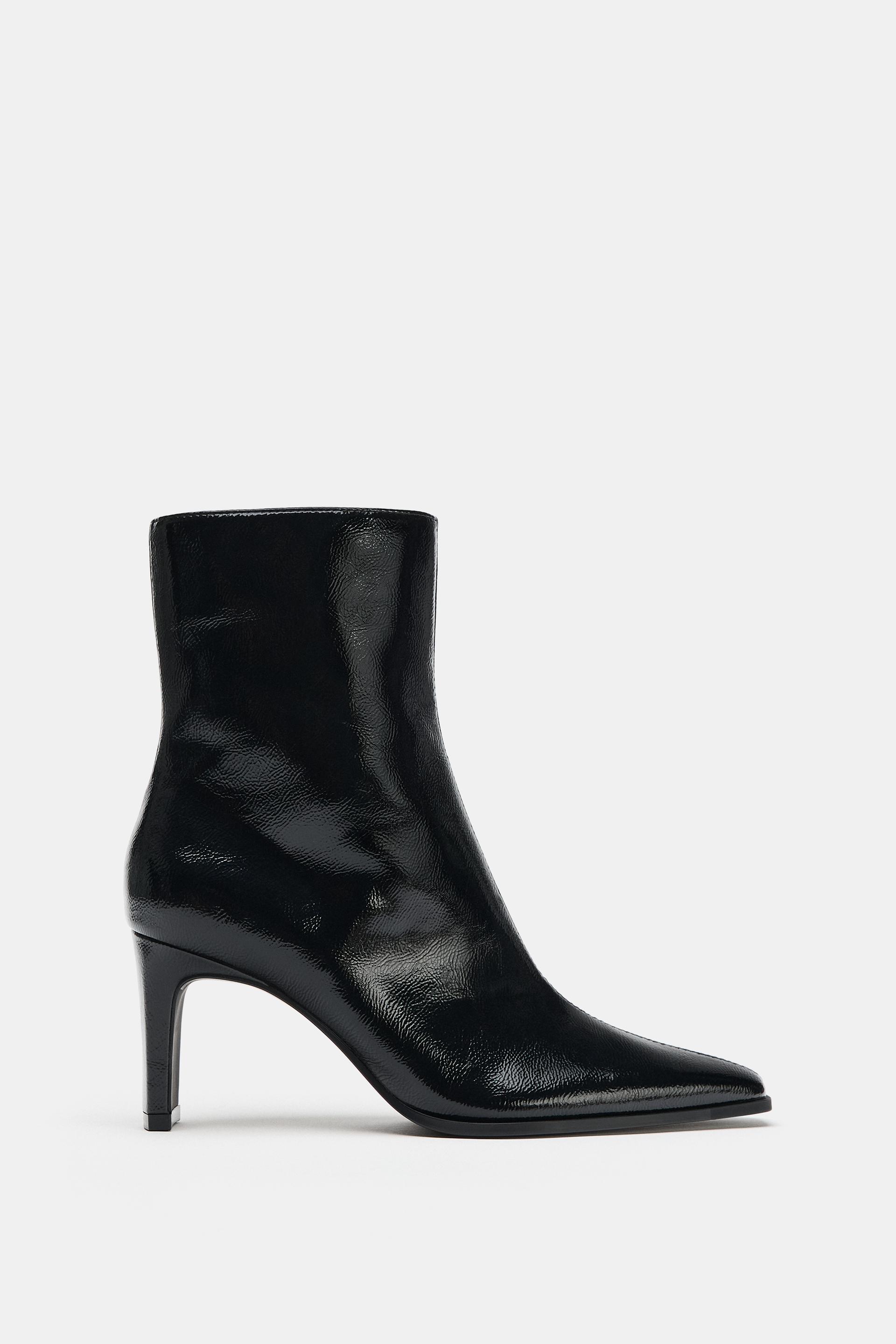 POINTED HEELED ANKLE BOOTS by ZARA