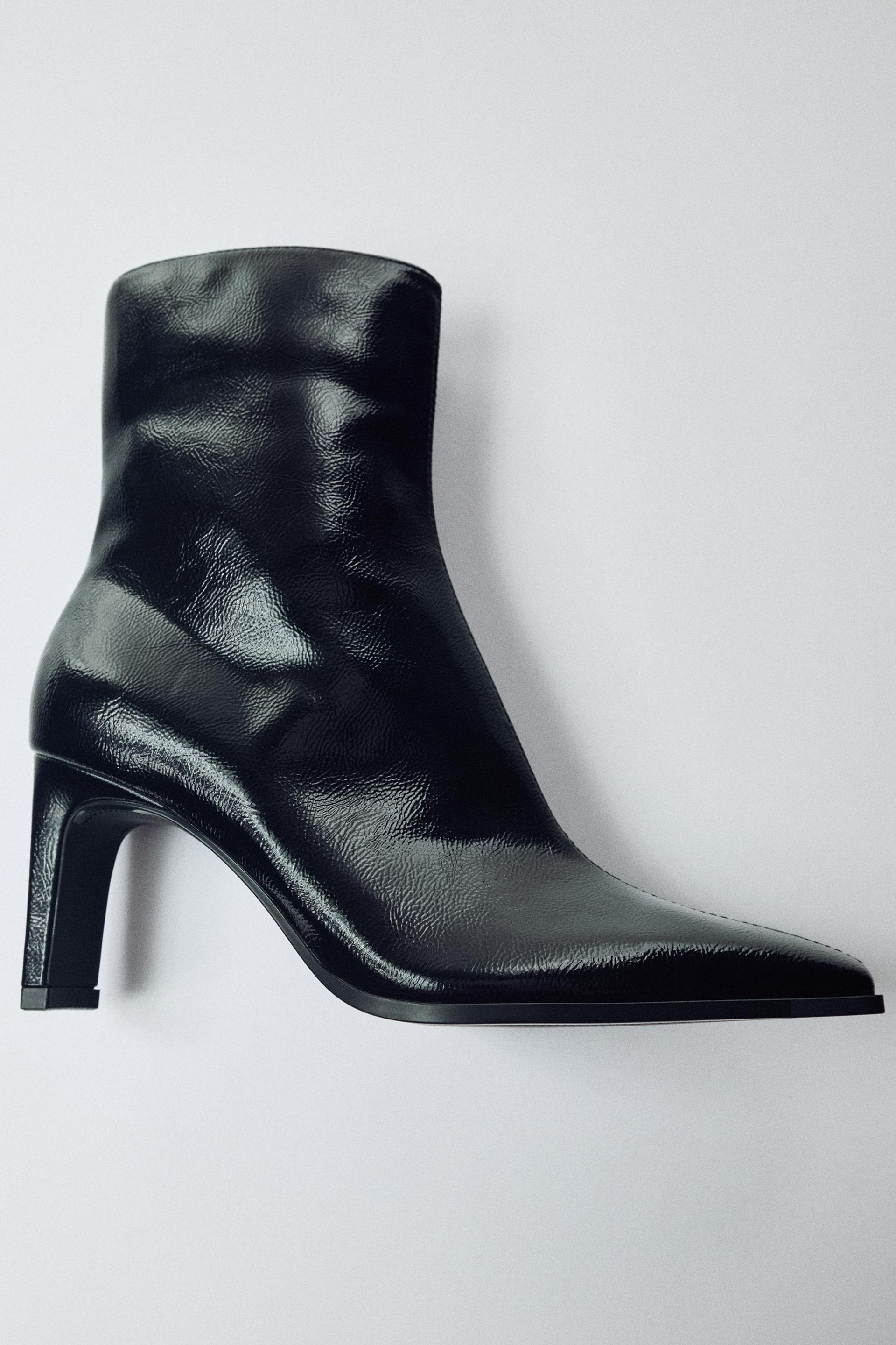 POINTED HEELED ANKLE BOOTS by ZARA