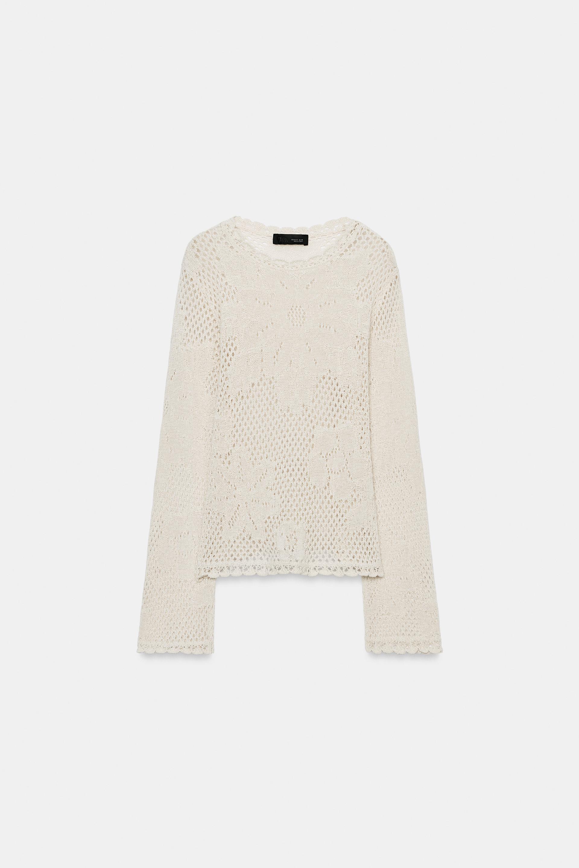 POINTELLE KNIT JUMPER by ZARA
