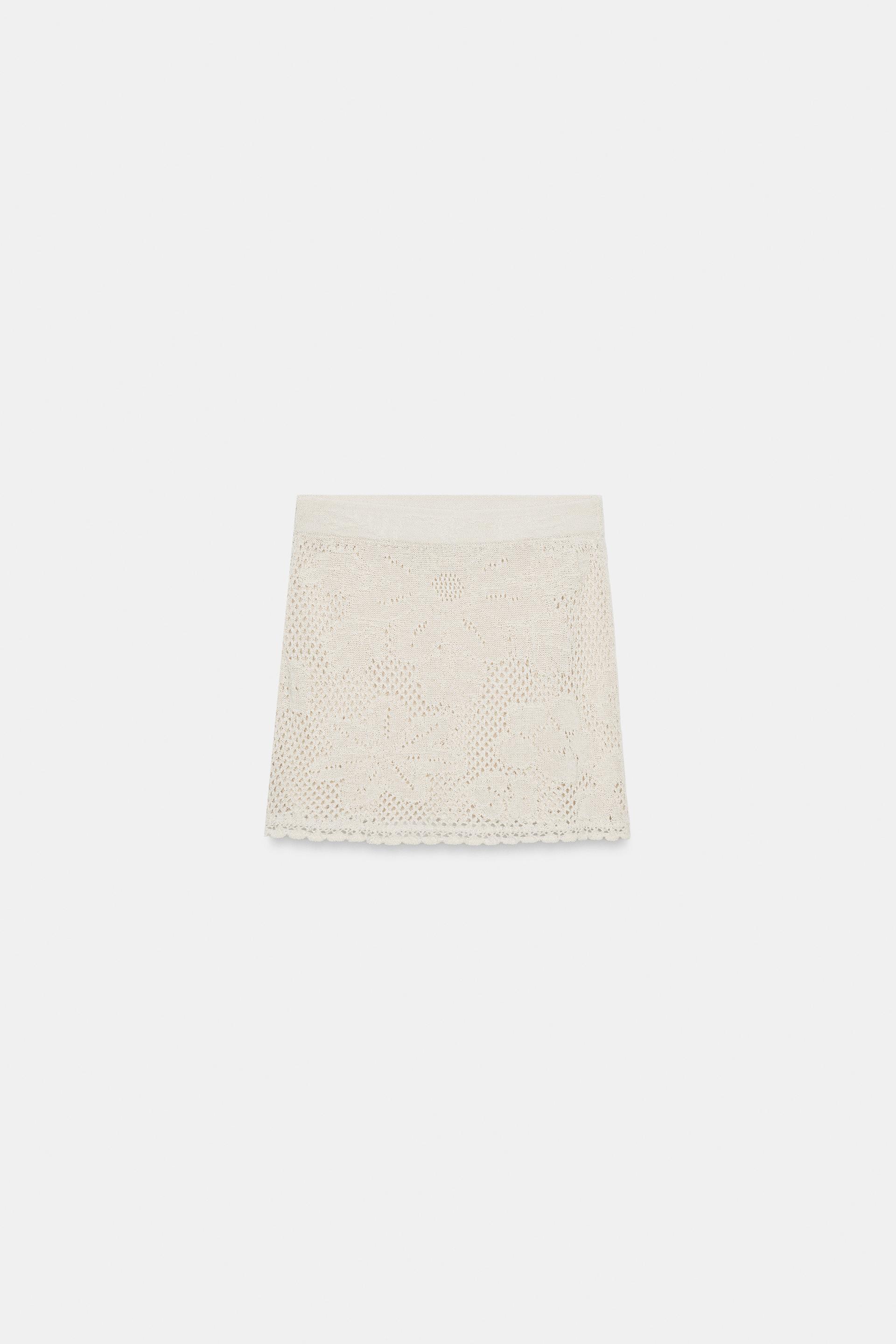 POINTELLE KNIT MINI SKIRT by ZARA