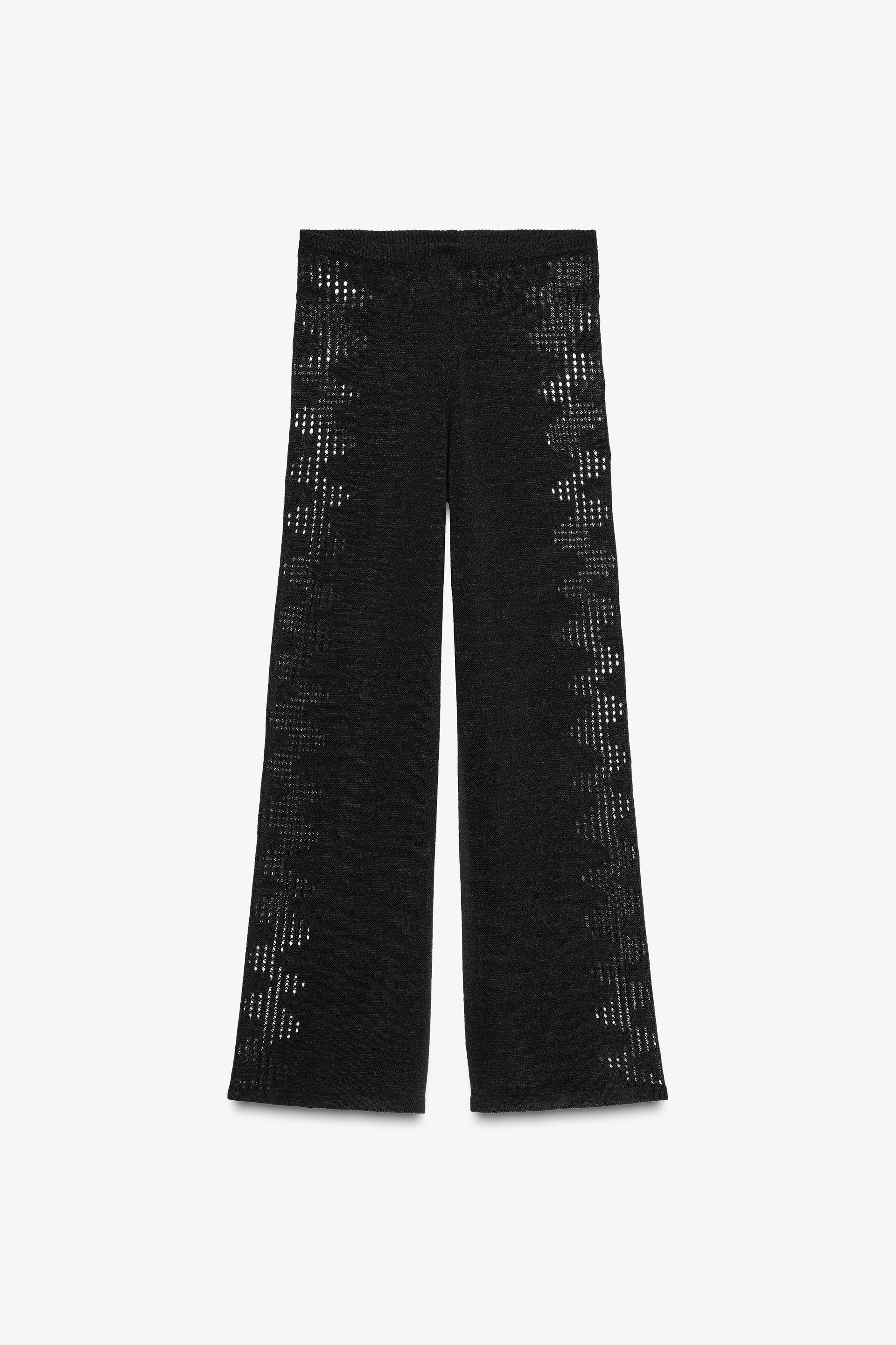 POINTELLE KNIT PANTS WITH SIDE DETAIL by ZARA