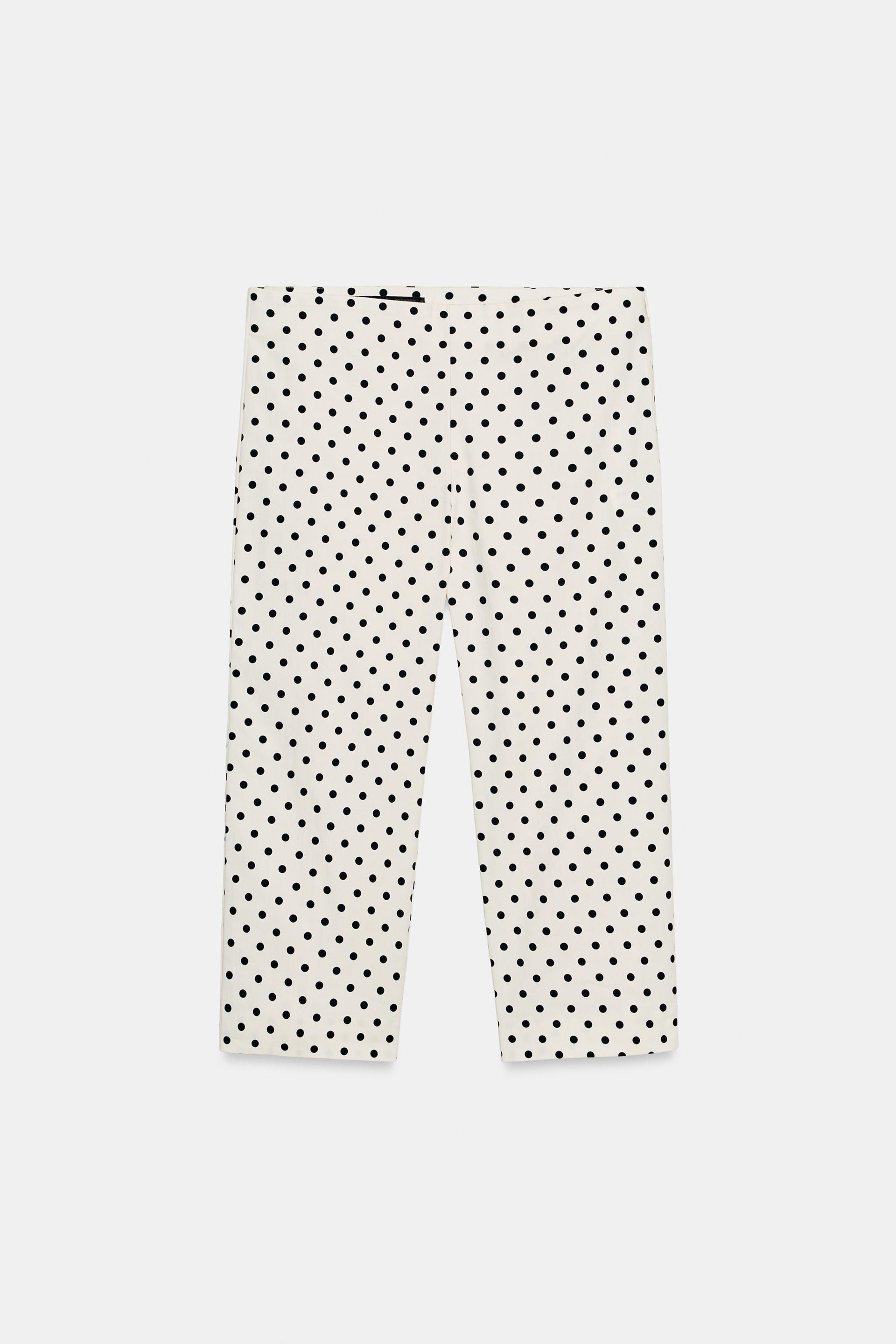 POLKA DOT CAPRI PANTS by ZARA