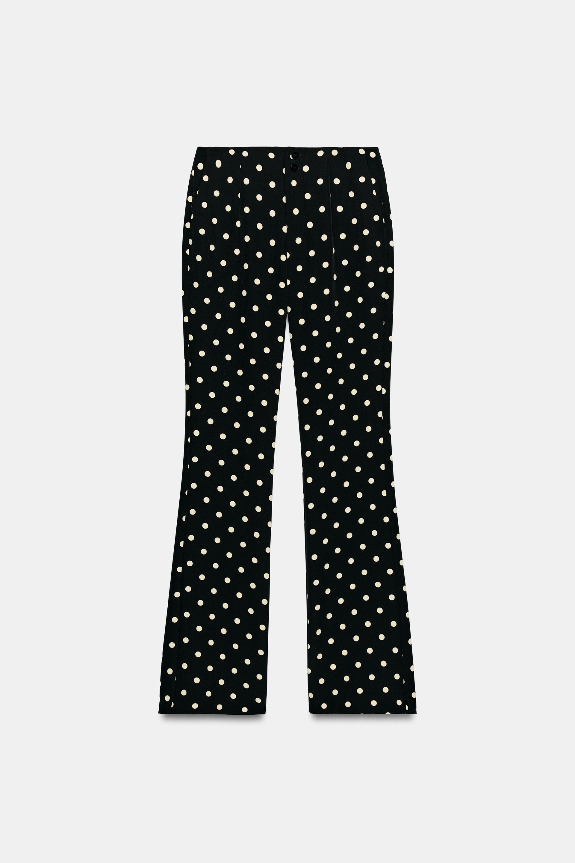 POLKA DOT FLARE PANTS by ZARA