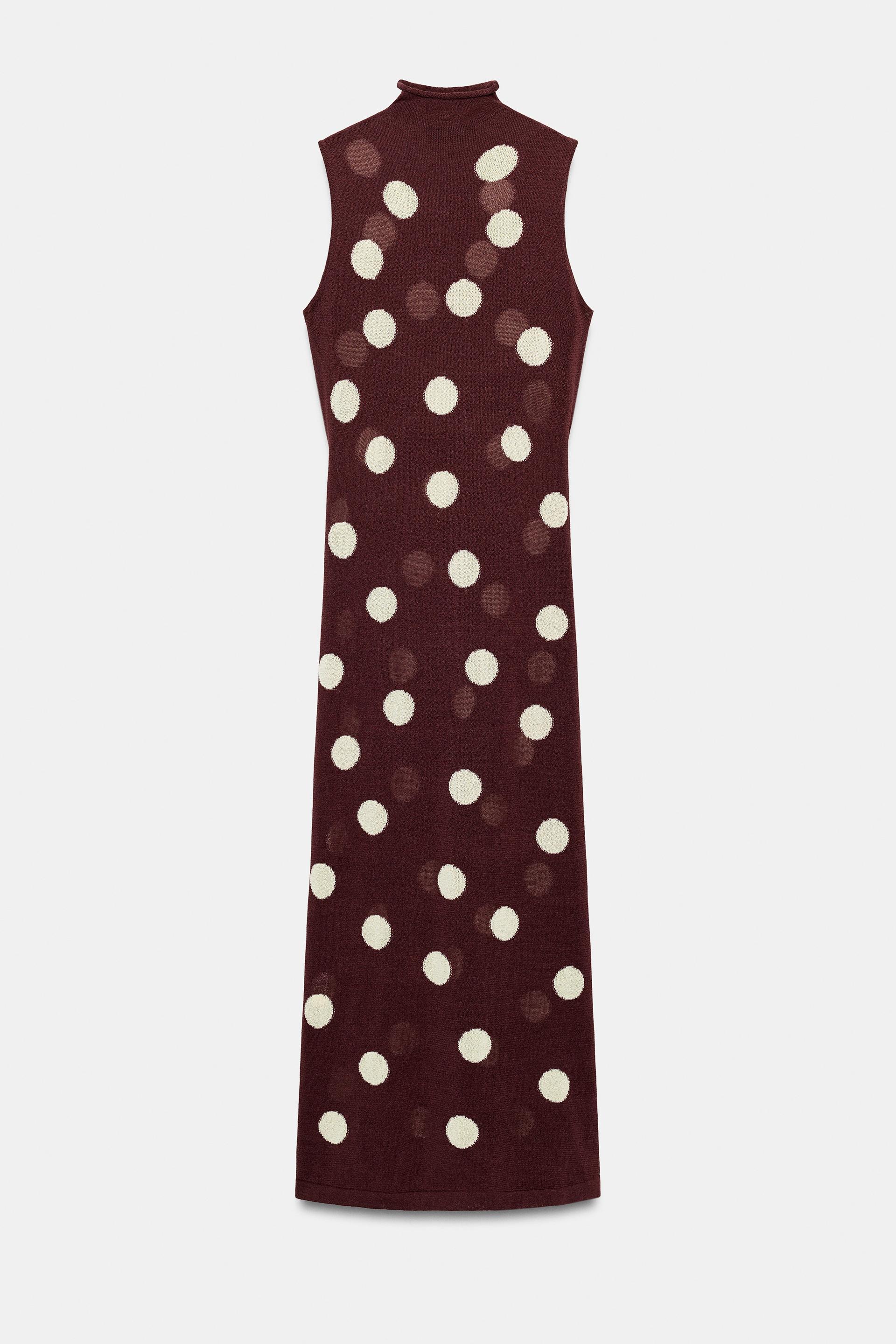 POLKA DOT KNIT DRESS by ZARA