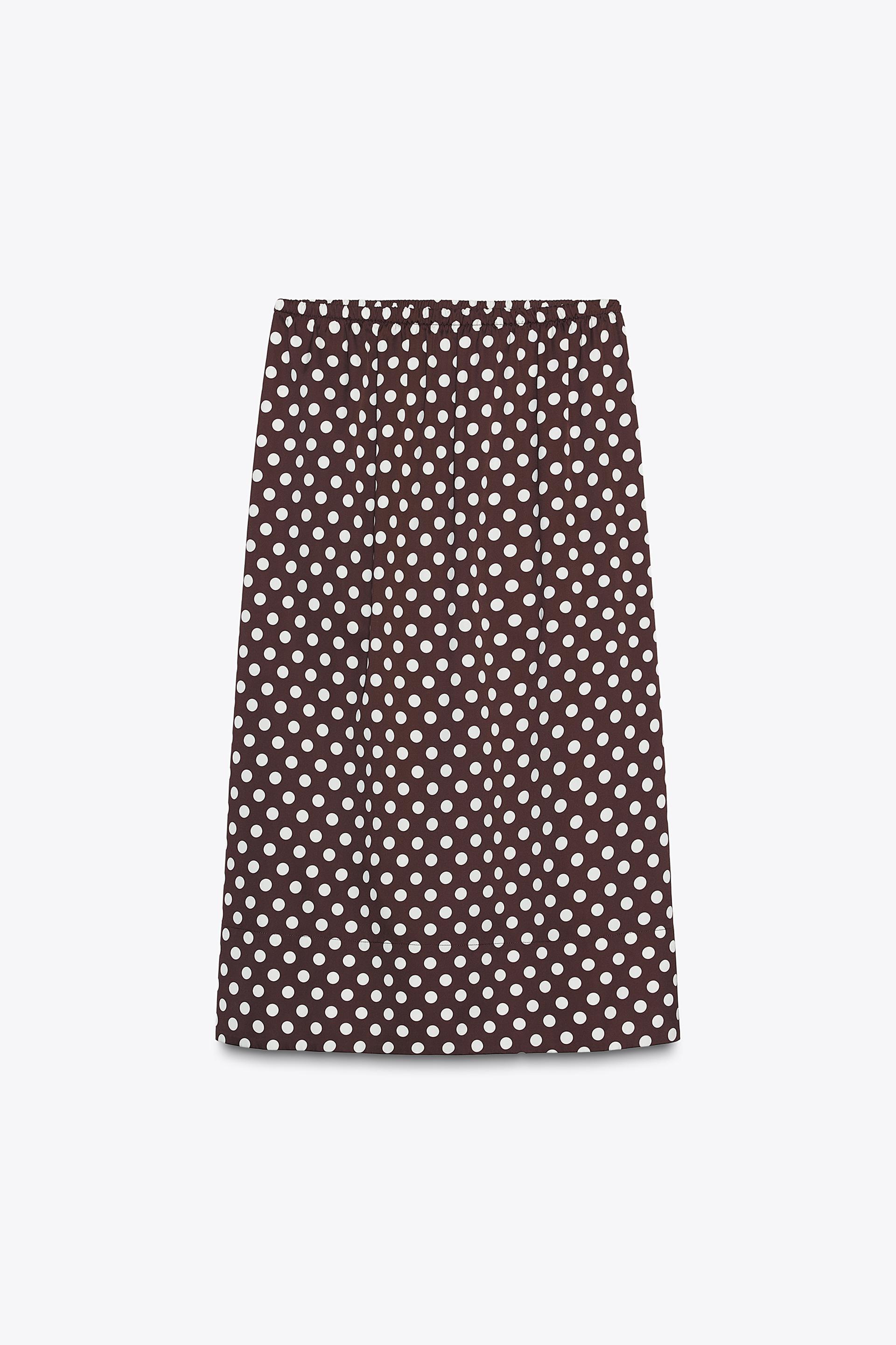 POLKA DOT MIDI SKIRT ZW COLLECTION by ZARA
