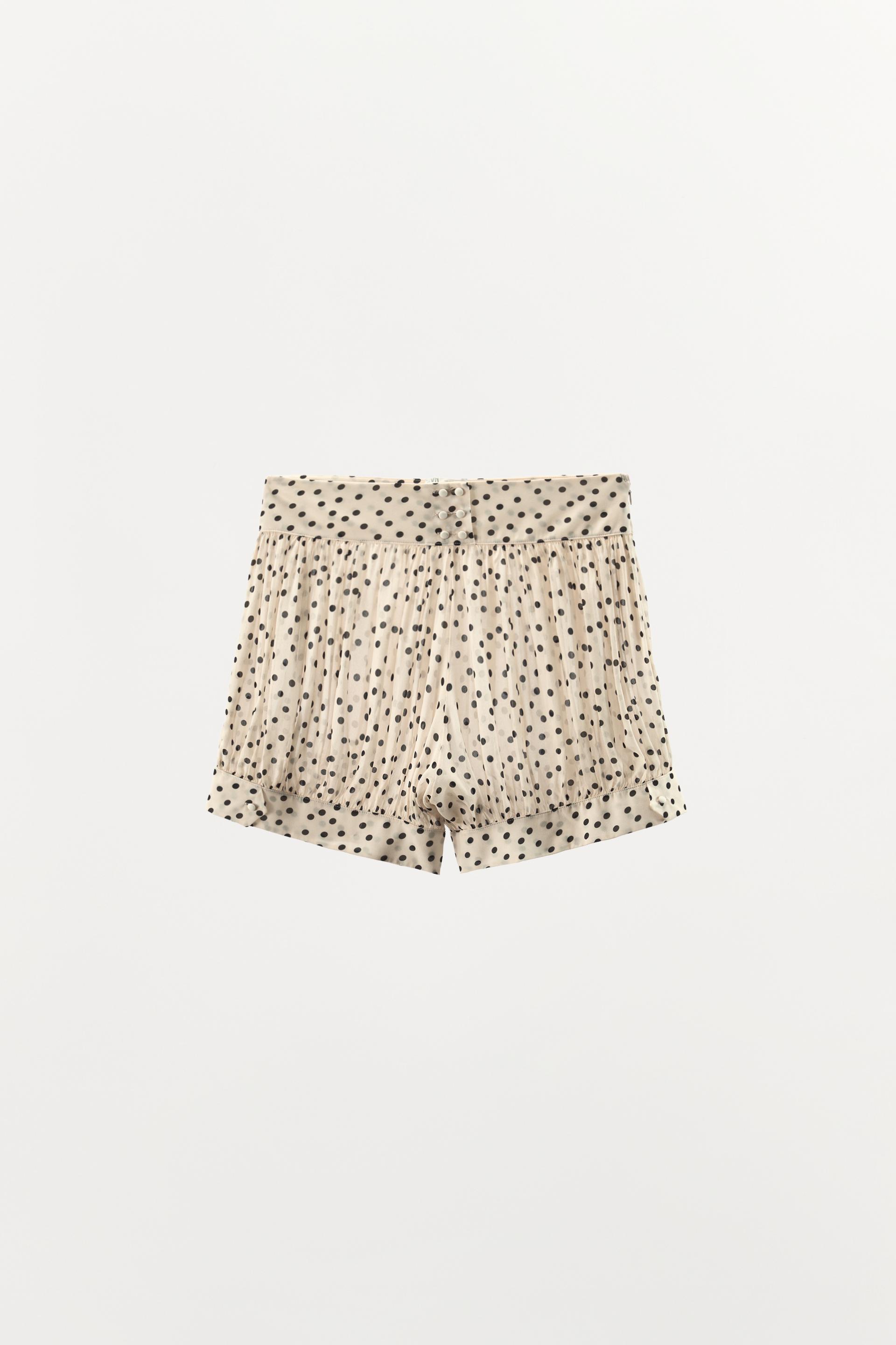 POLKA DOT PRINT BLOOMER SHORTS by ZARA