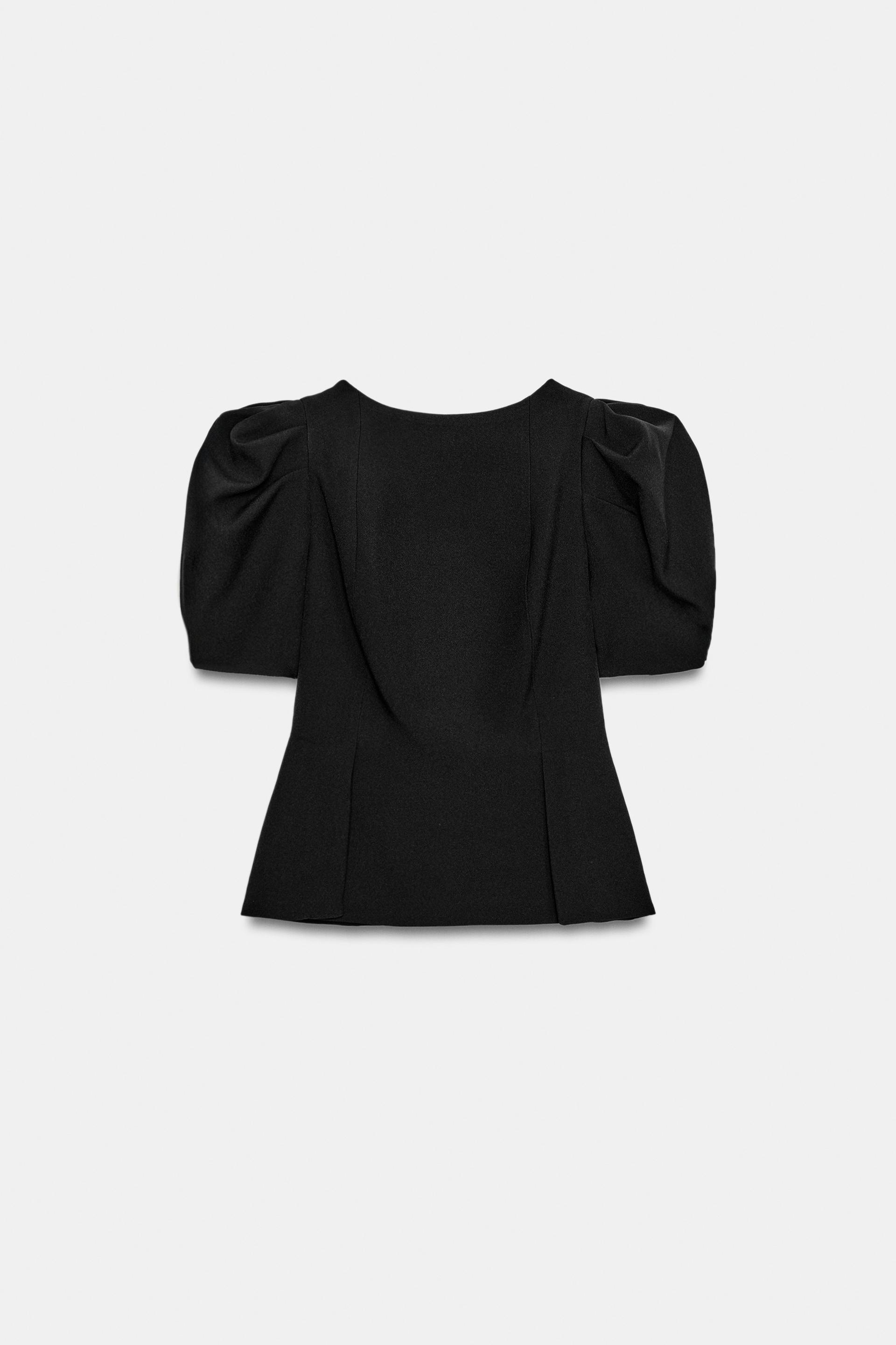 POLKA DOT PUFF SLEEVE TOP by ZARA