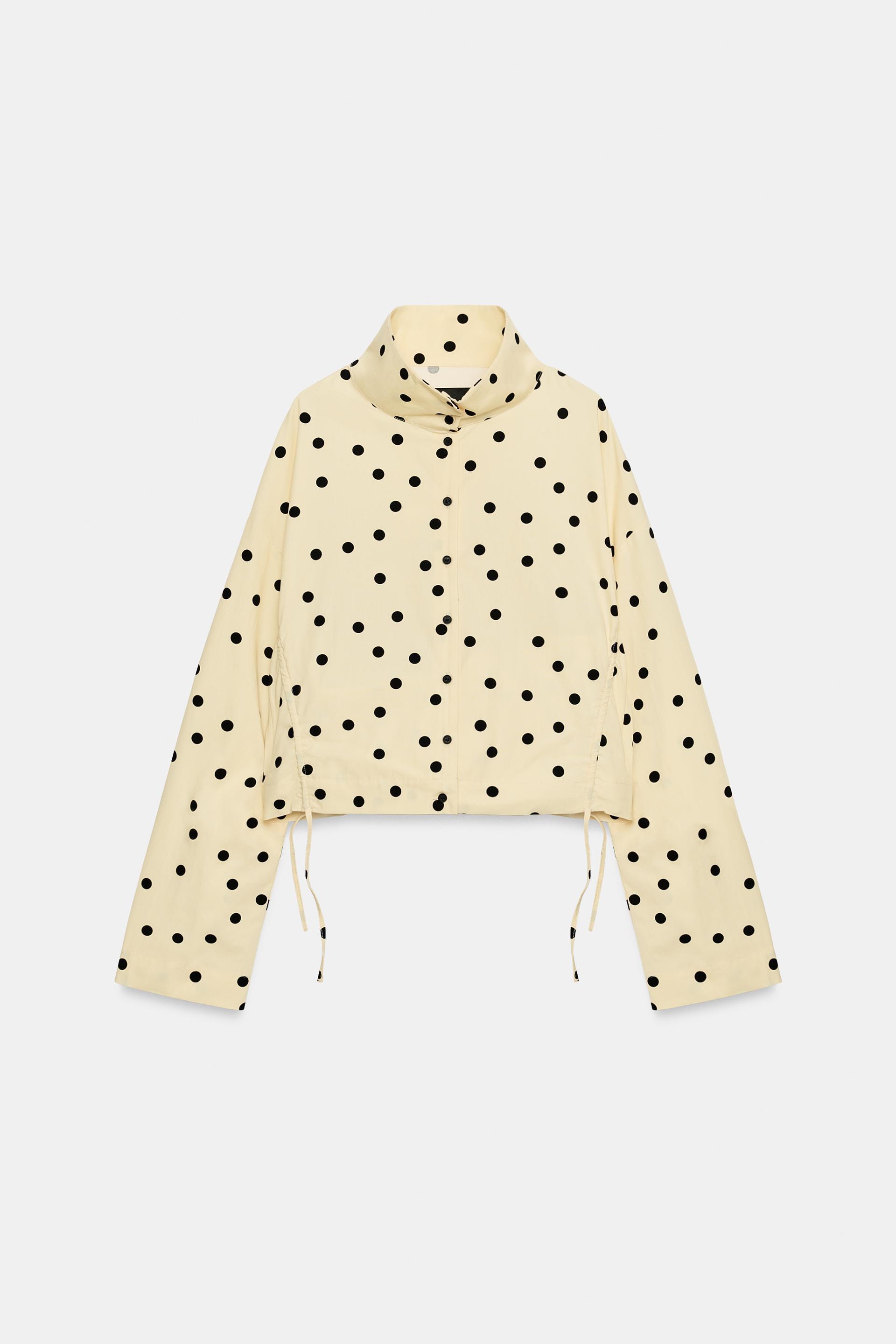 POLKA DOT RUCHED JACKET by ZARA
