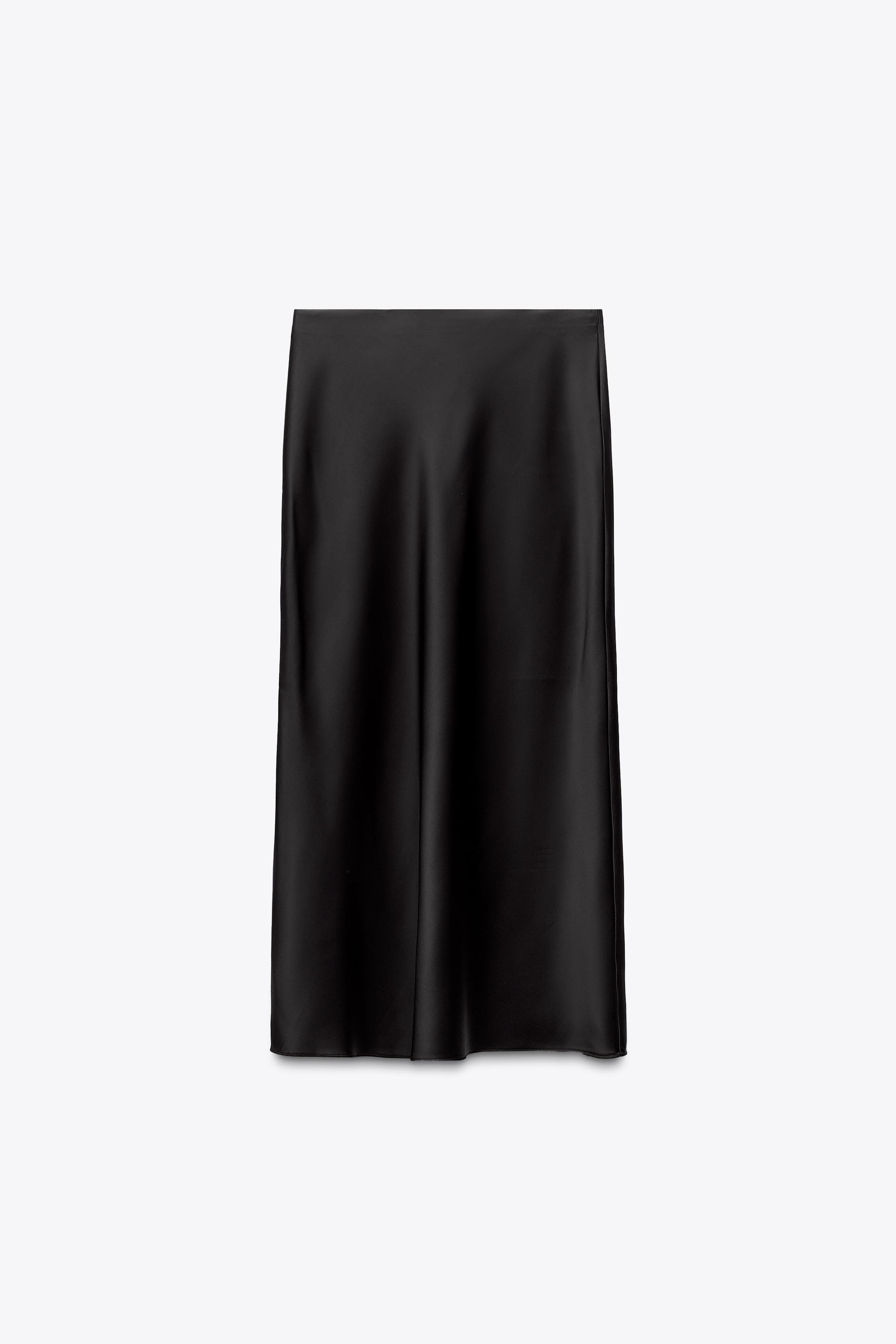 POLKA DOT SATIN EFFECT MIDI SKIRT by ZARA