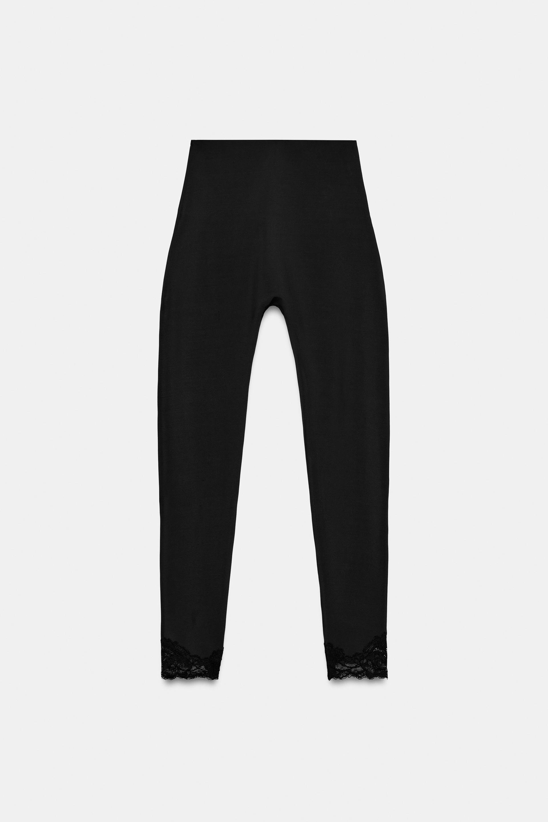 POLYAMIDE LACE LEGGINGS by ZARA
