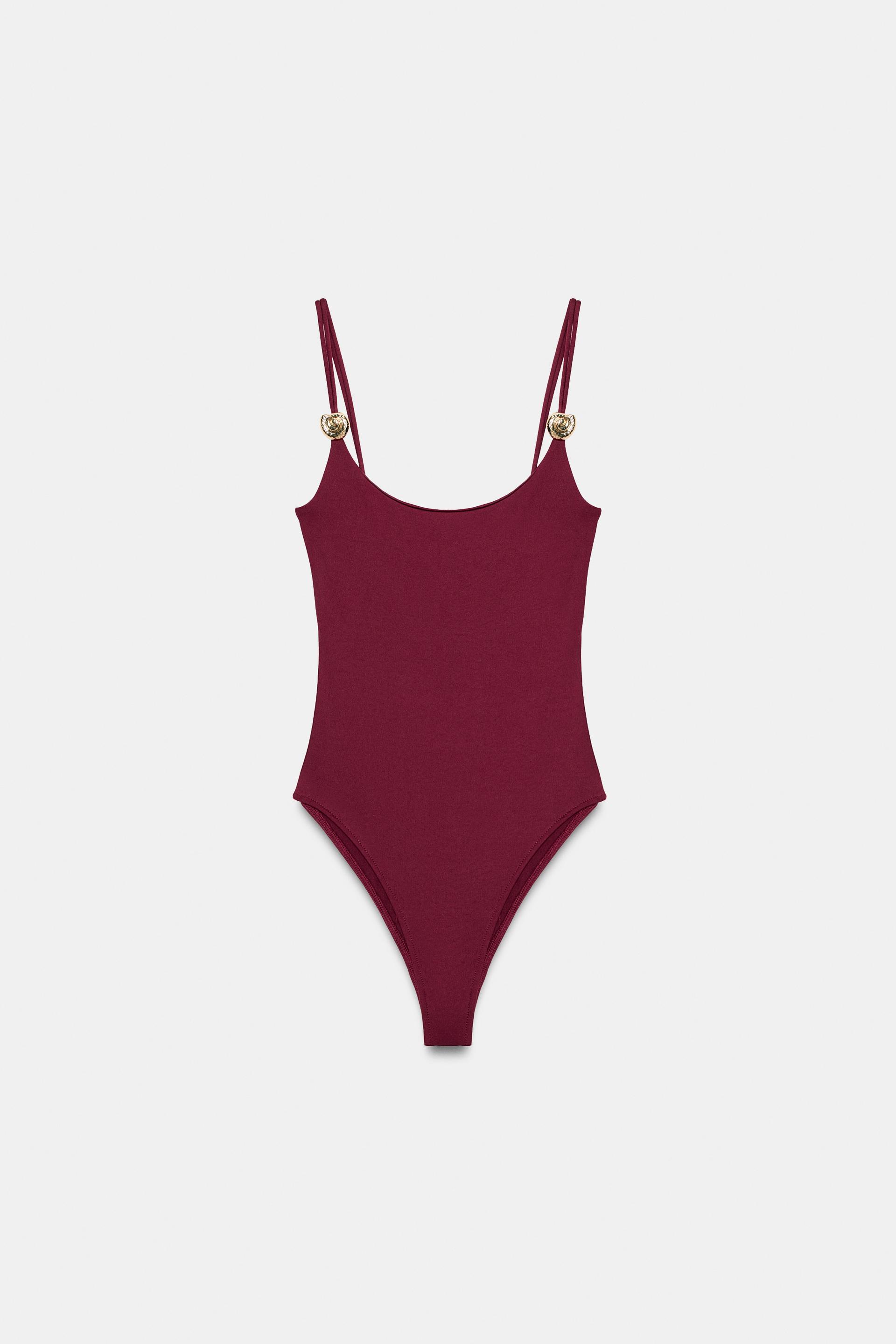 POLYAMIDE TRIM BODYSUIT by ZARA