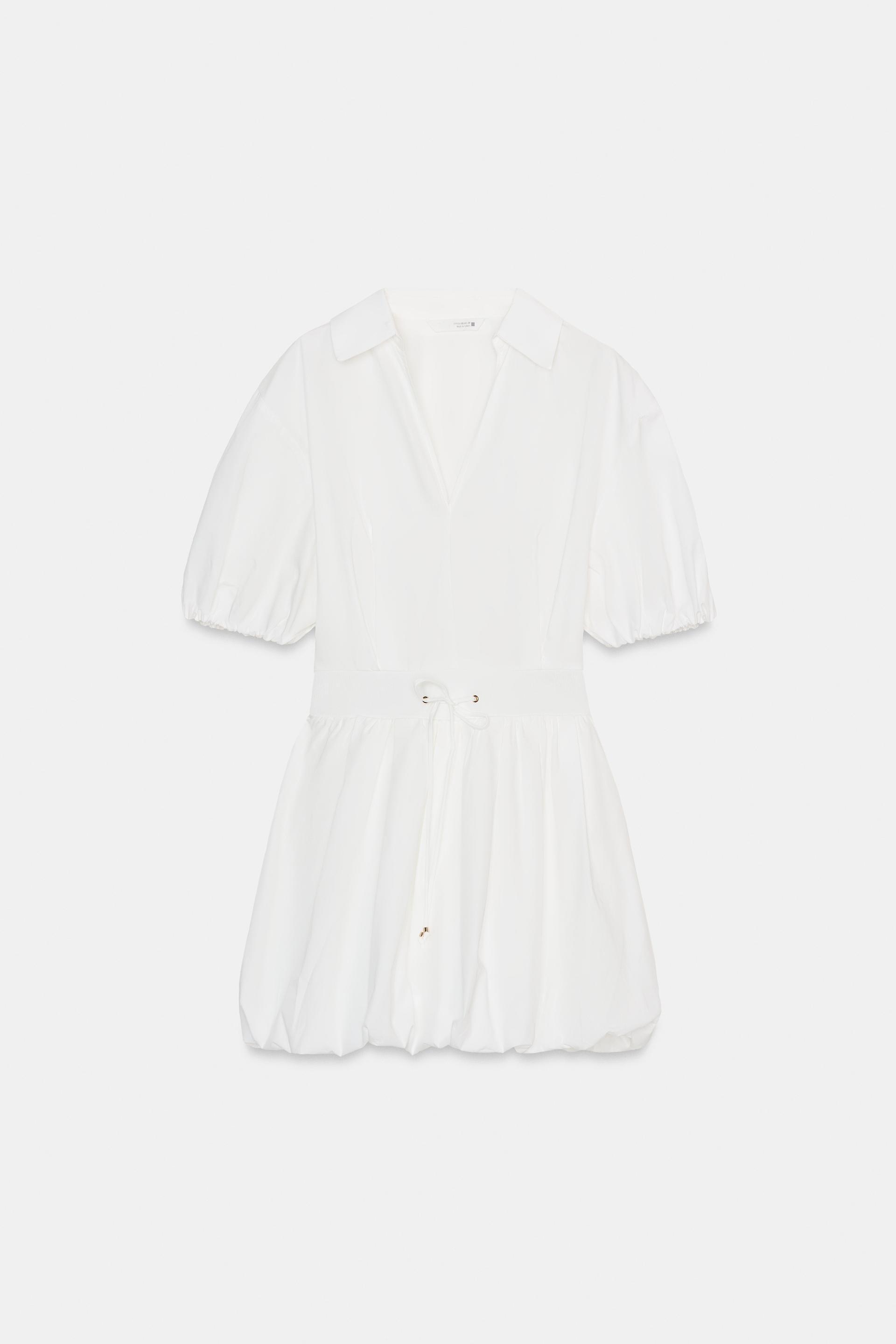 POPLIN MINI DRESS by ZARA