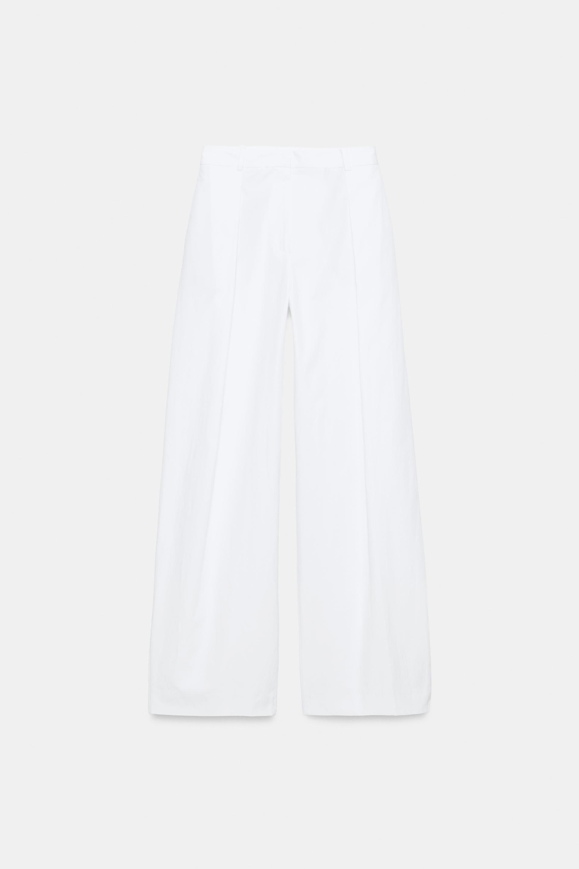 POPLIN PLEATED PANTS by ZARA