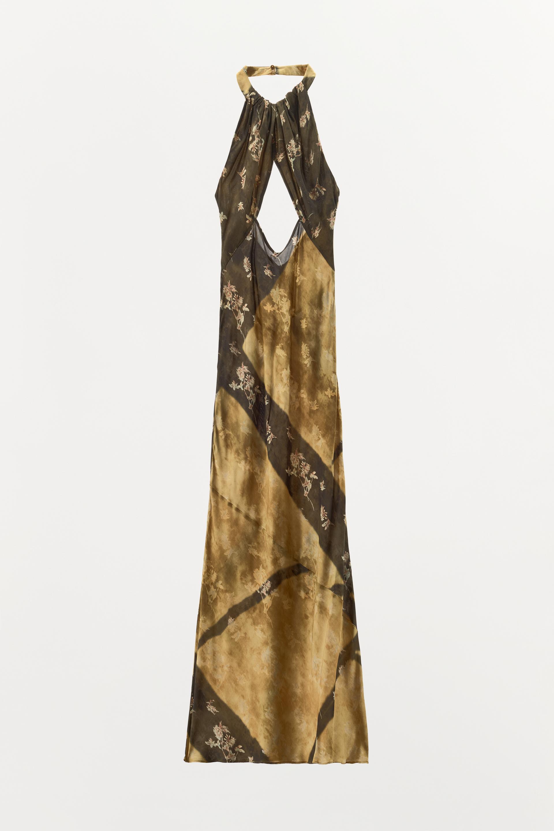PRINTED HALTER DRESS by ZARA