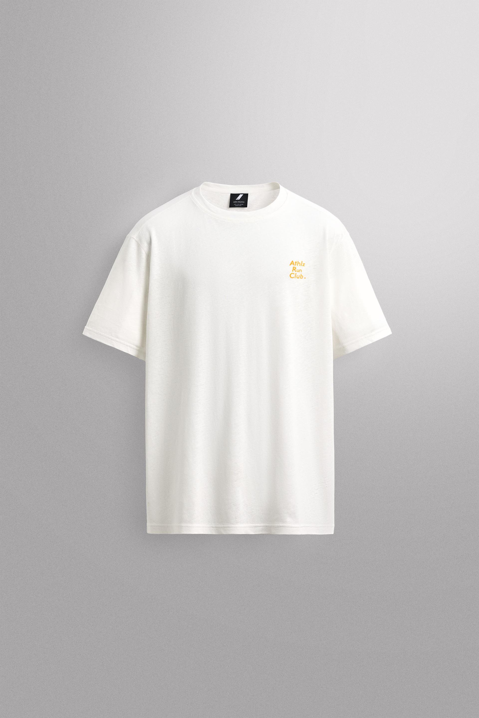 PRINTED LINEN - COTTON T-SHIRT by ZARA