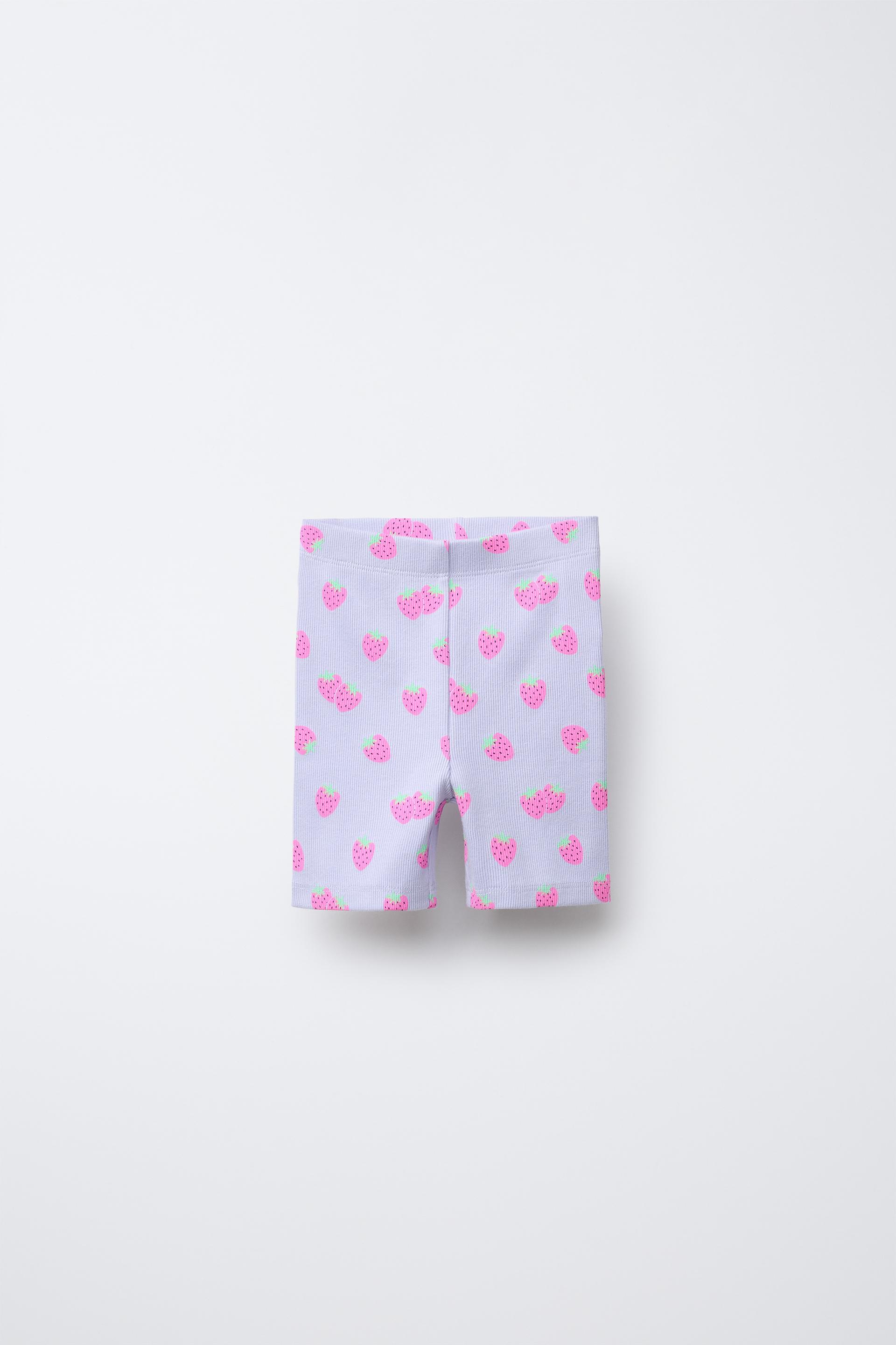 PRINTED RIBBED BIKE SHORTS by ZARA
