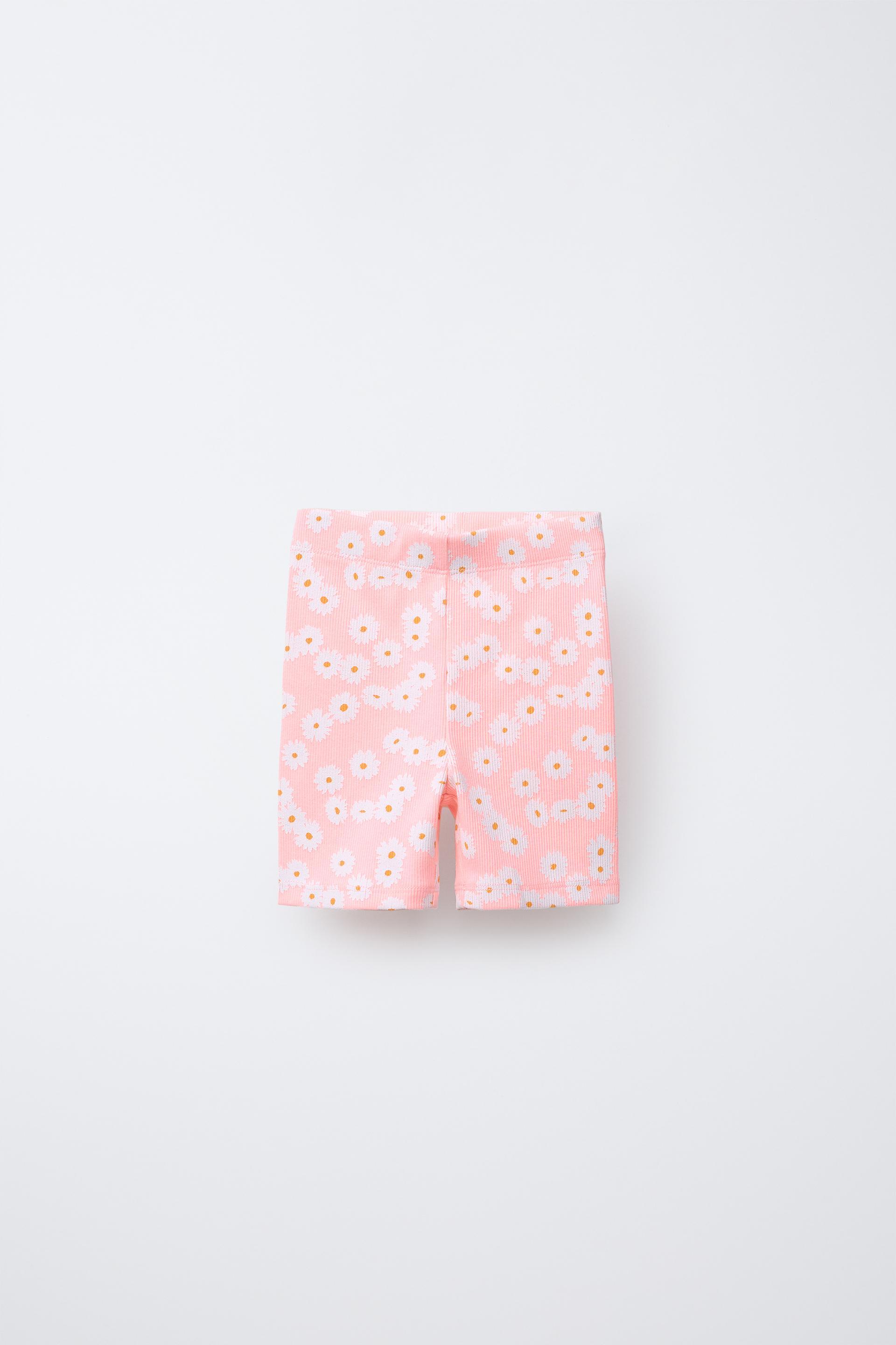 PRINTED RIBBED BIKE SHORTS by ZARA