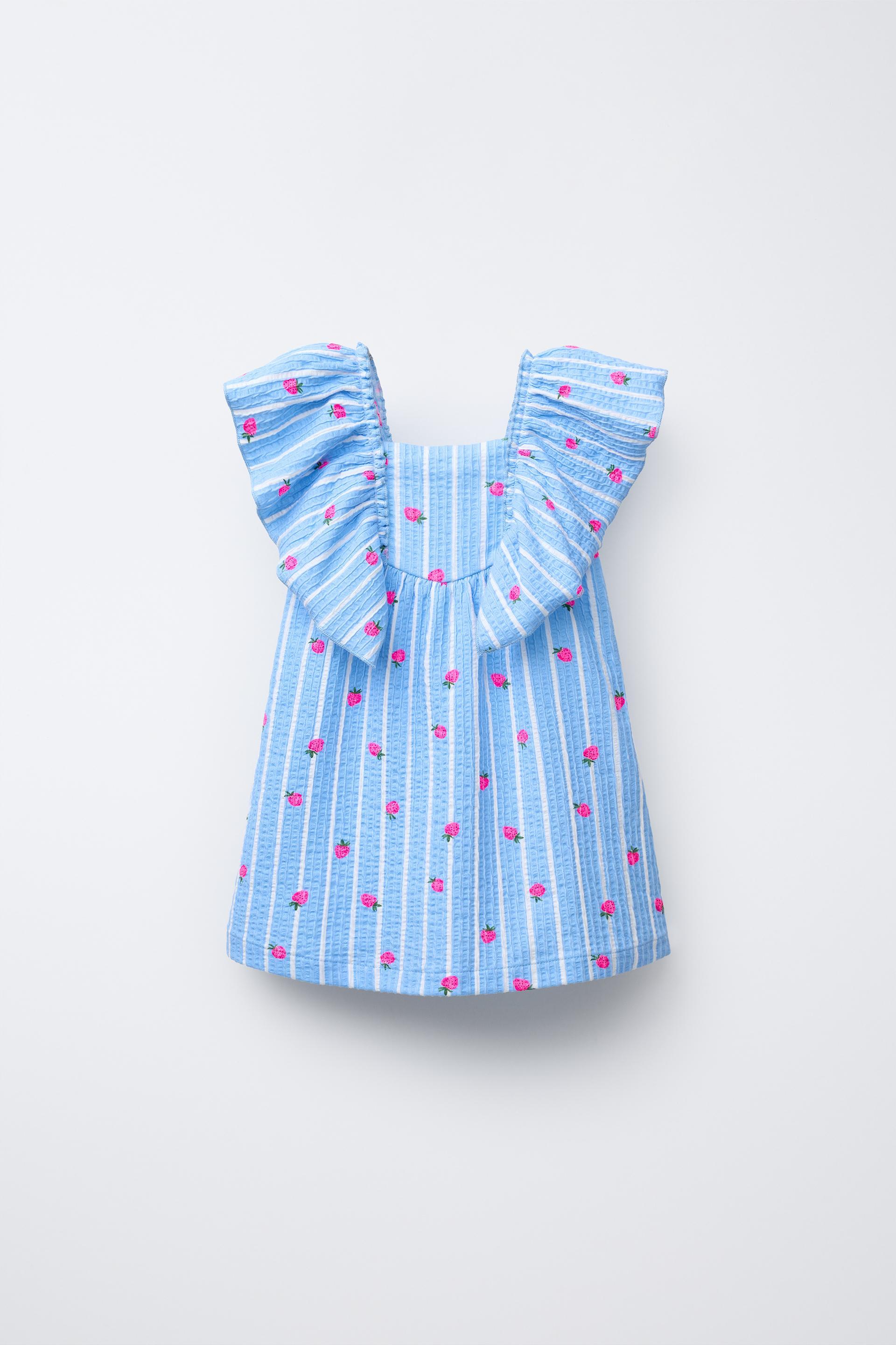 PRINTED RUFFLE DRESS by ZARA