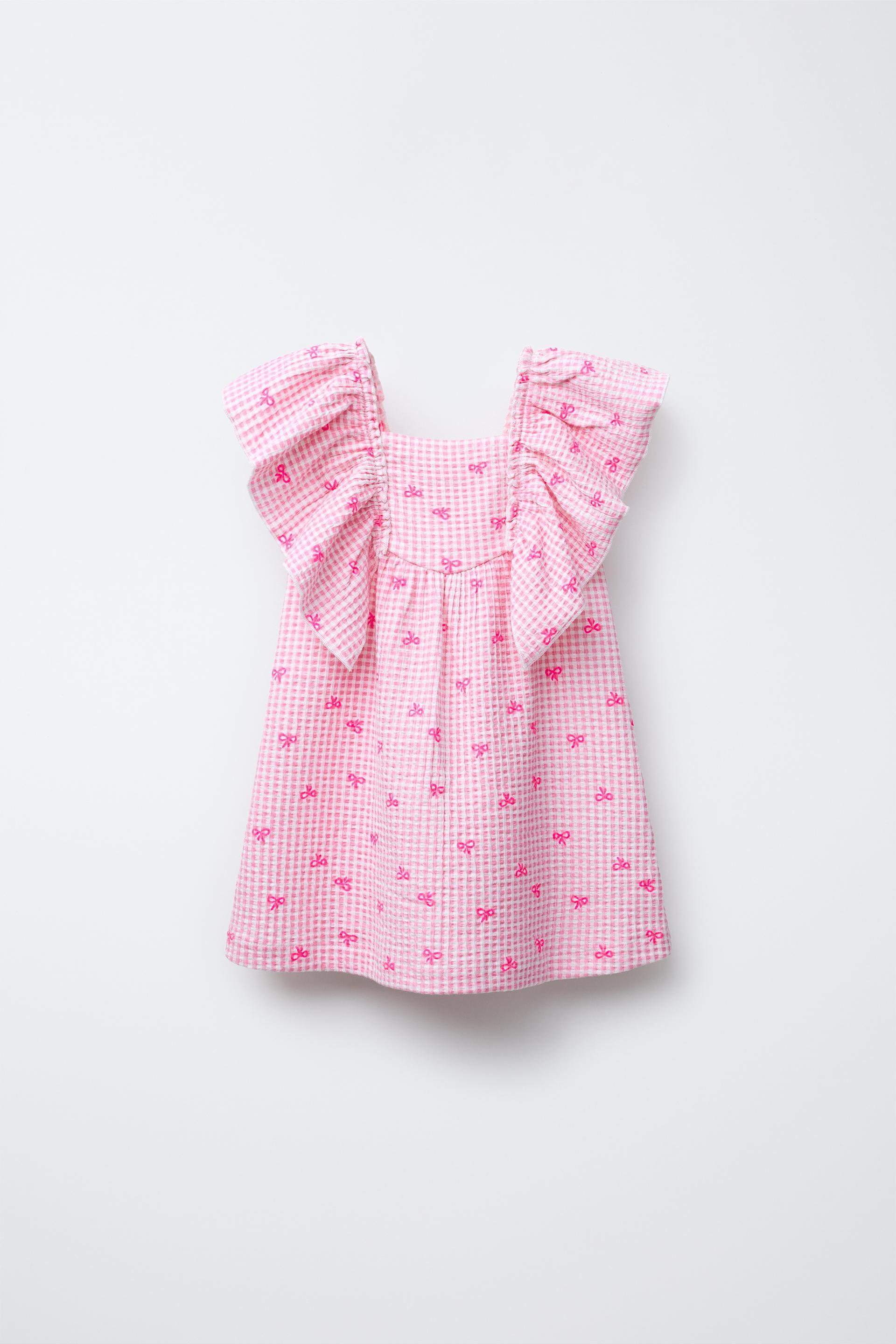 PRINTED RUFFLE DRESS by ZARA