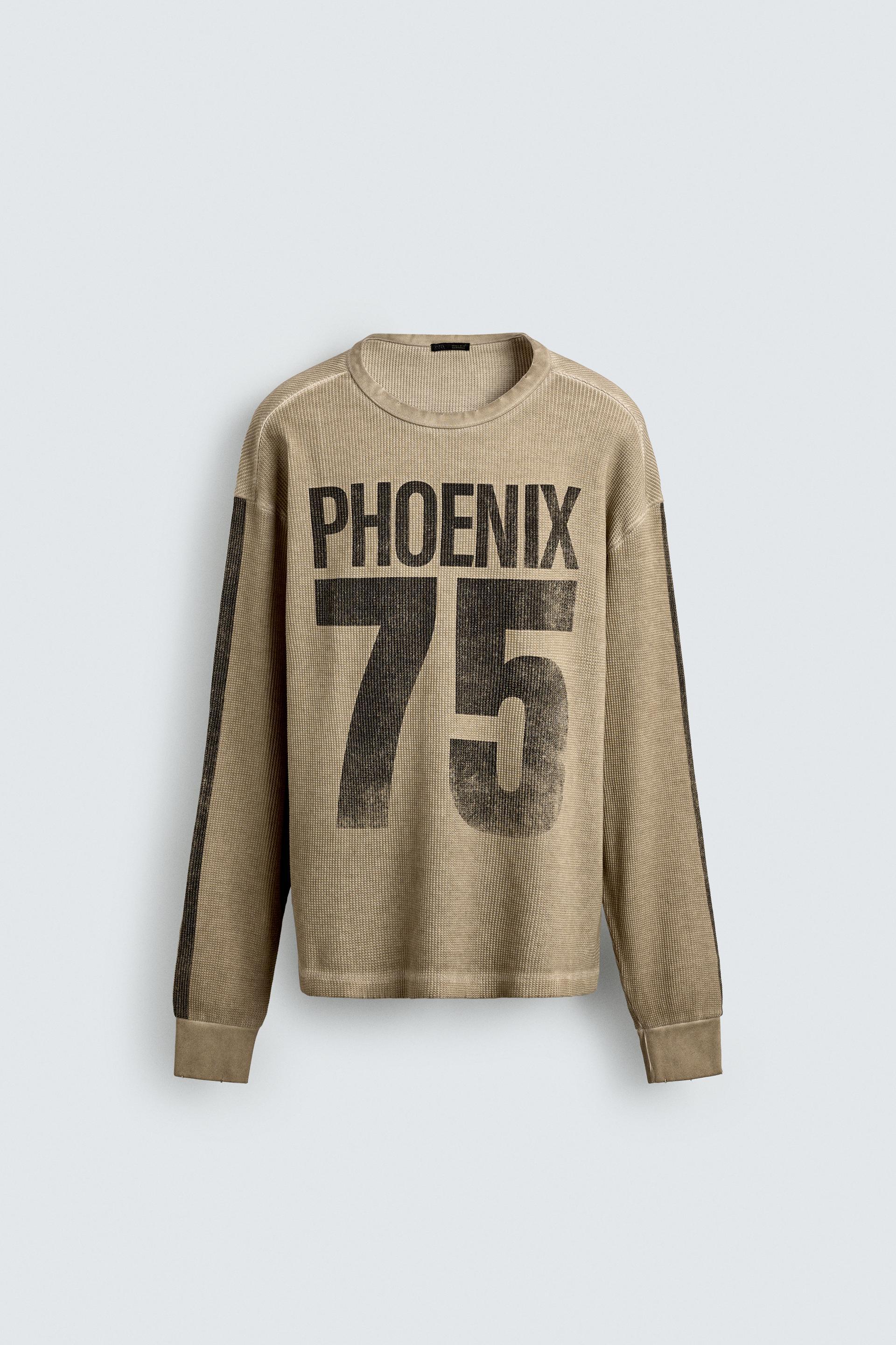 PRINTED WAFFLE WEAVE SWEAT-SHIRT by ZARA