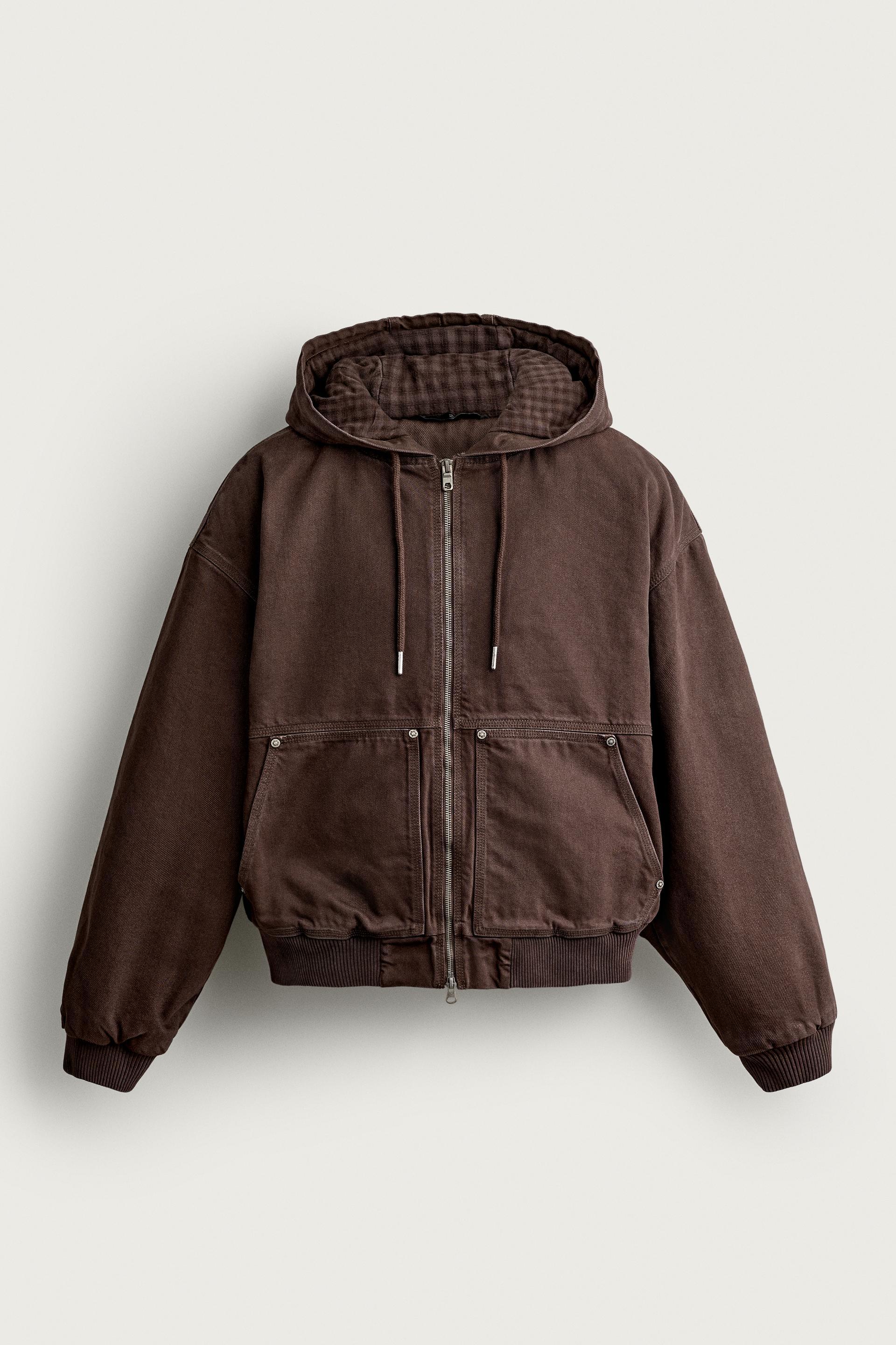 QUILTED CONTRAST HOODIE JACKET by ZARA