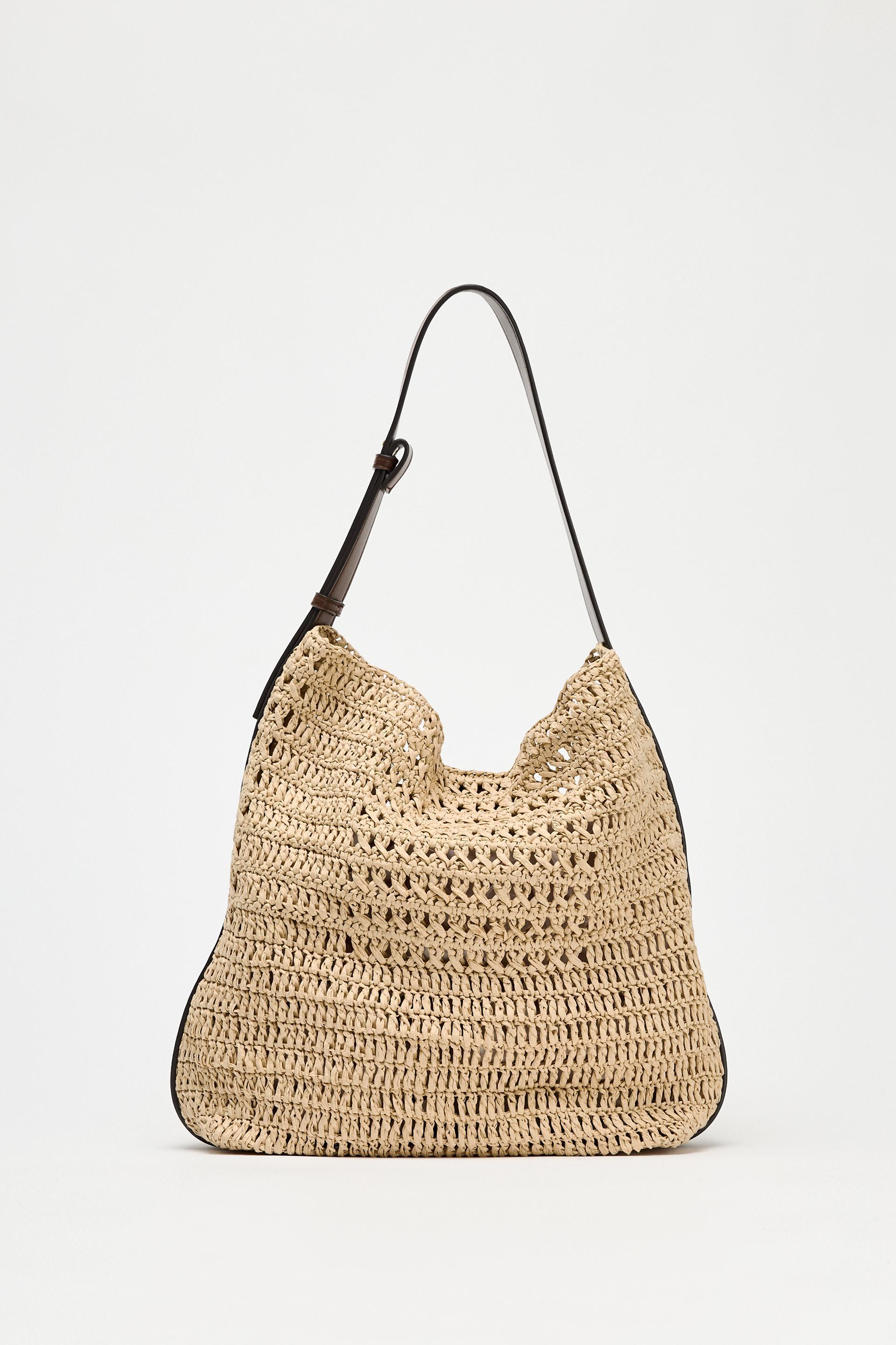 RAFFIA EFFECT BUCKET BAG by ZARA