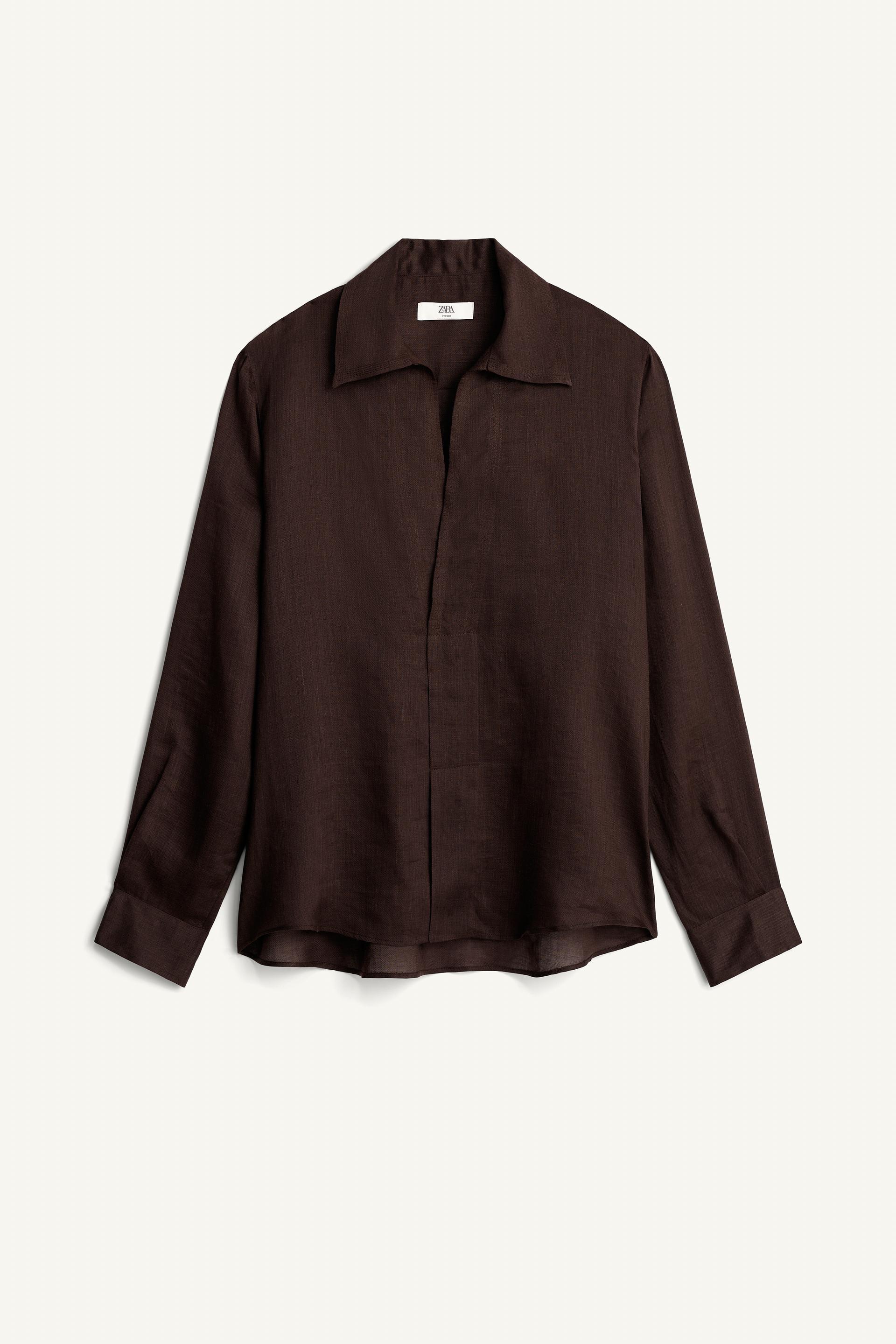 RAMIE - LYOCELL RELAXED FIT POLO SHIRT by ZARA
