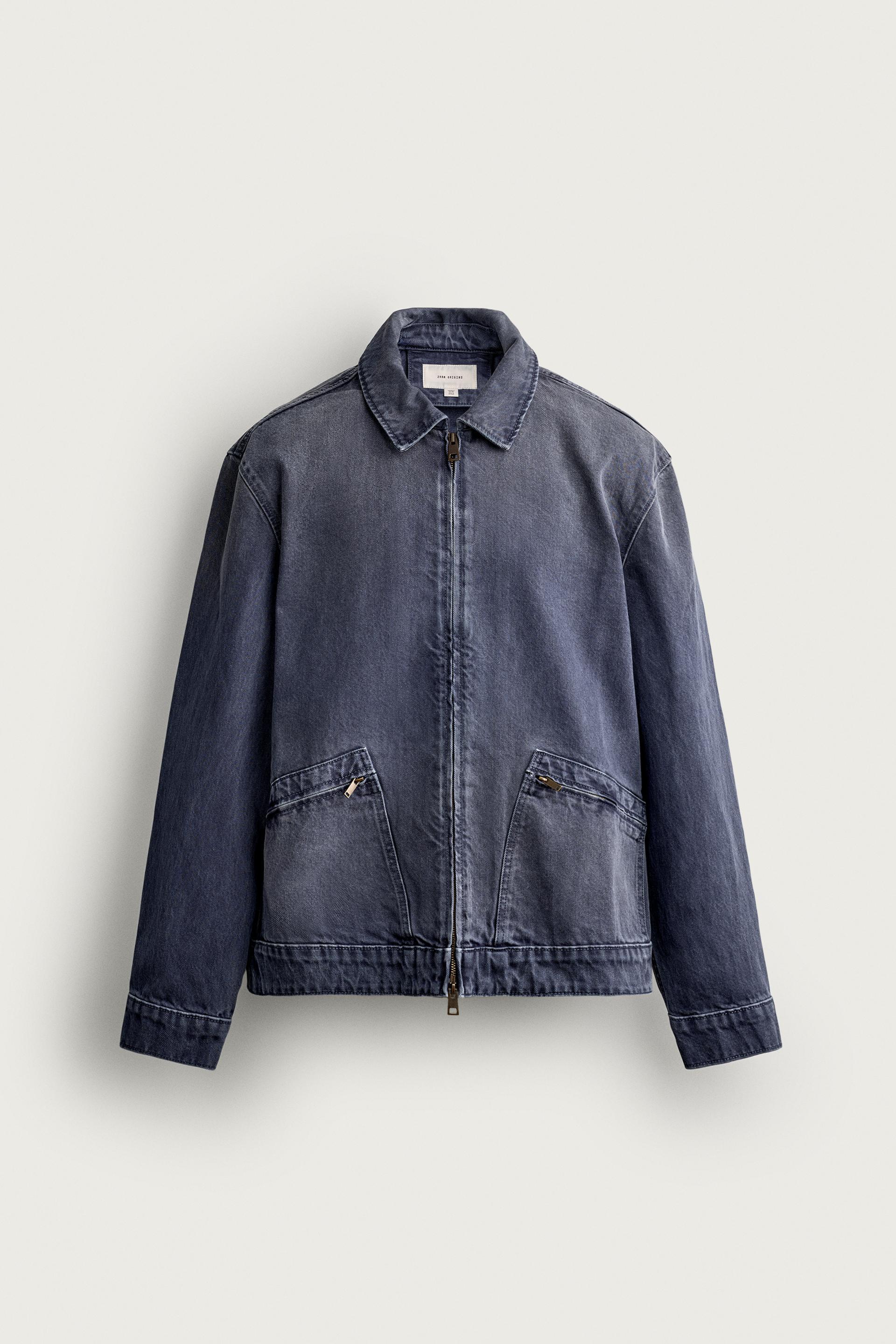 REGULAR FIT DENIM ZIP-UP JACKET by ZARA