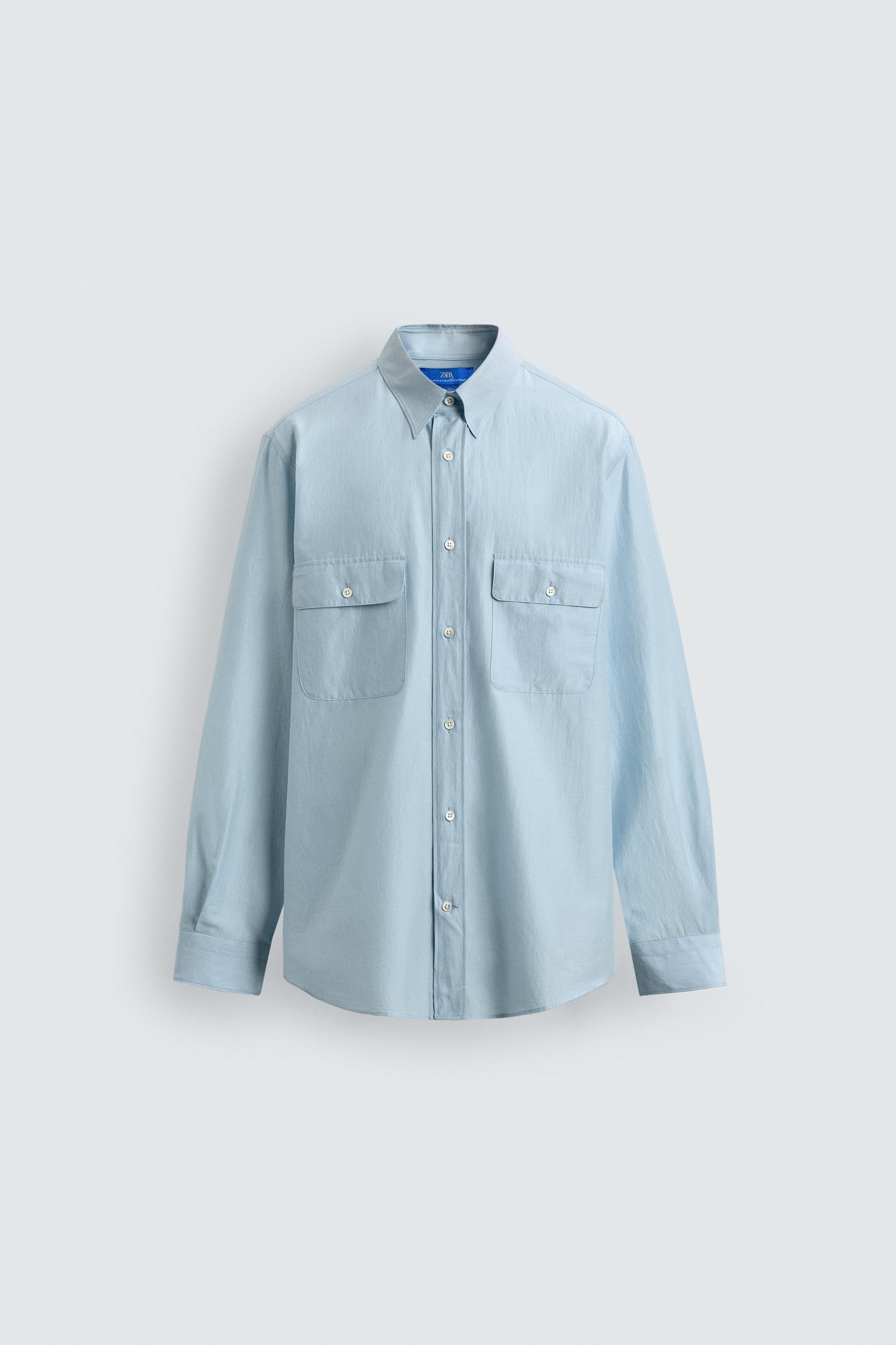 REGULAR FIT FLOWY SHIRT WITH POCKETS AARON LEVINE X ZARA by ZARA