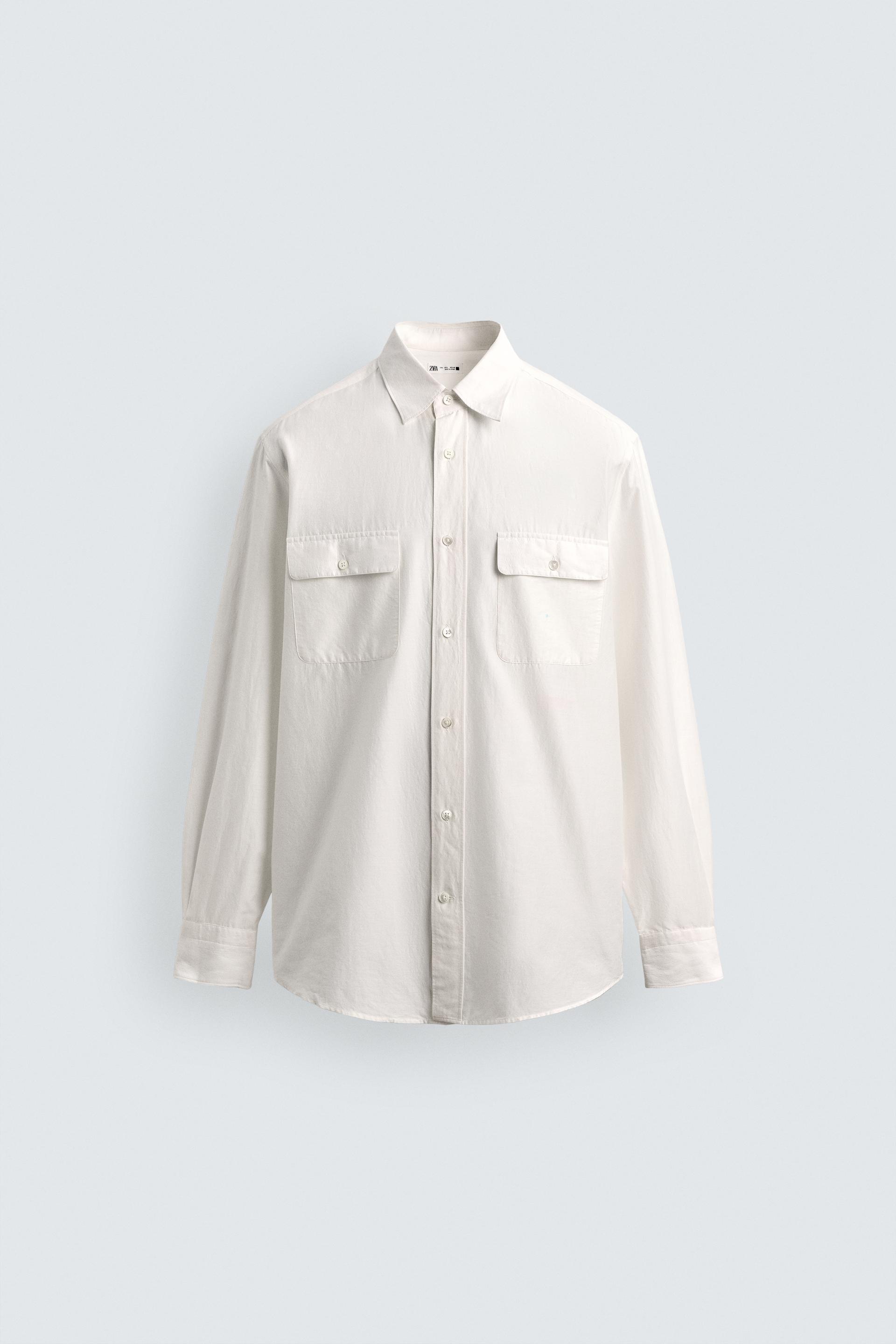 REGULAR FIT FLOWY SHIRT WITH POCKETS AARON LEVINE X ZARA by ZARA