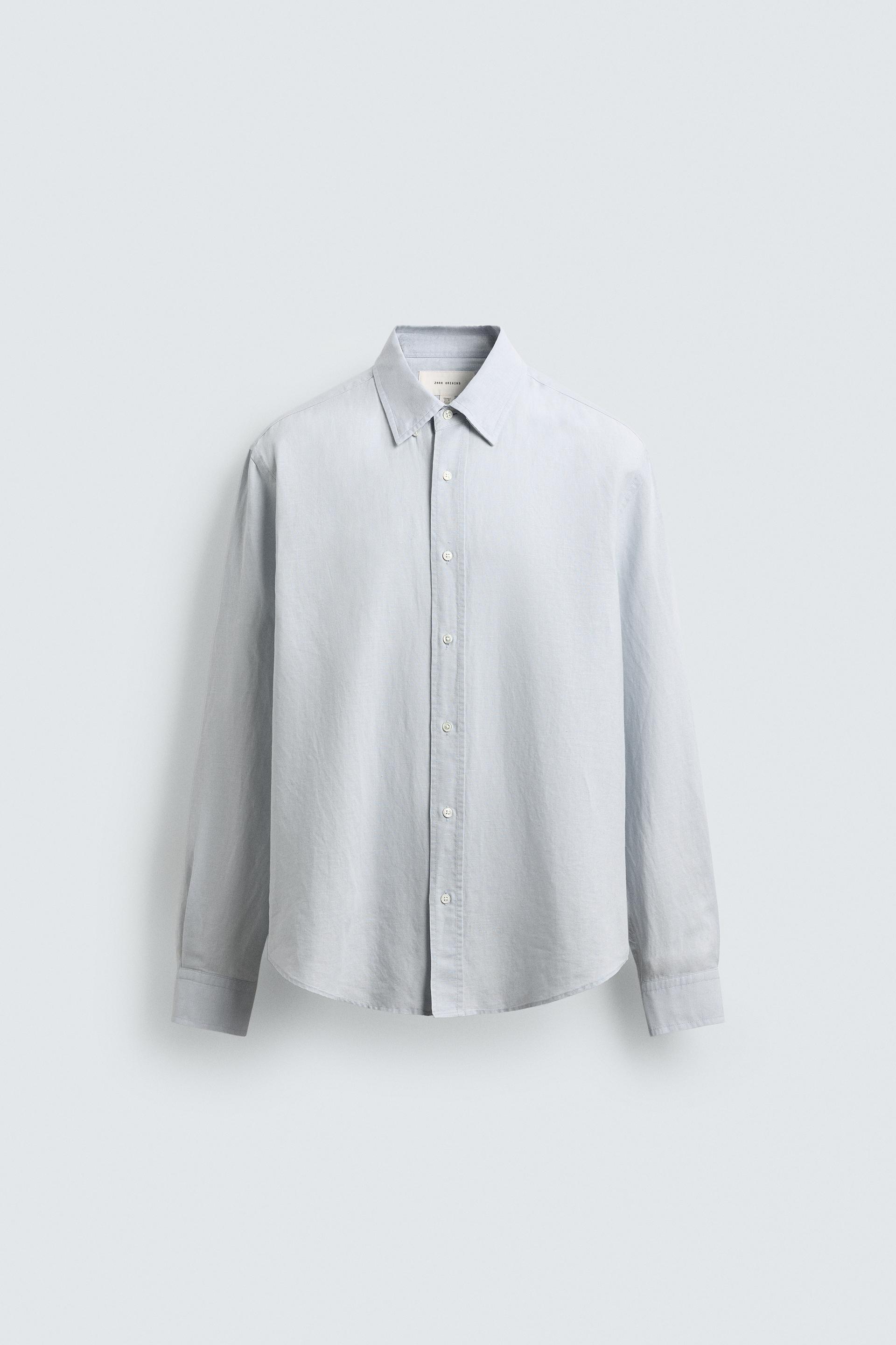 REGULAR FIT HEMP-COTTON SHIRT by ZARA